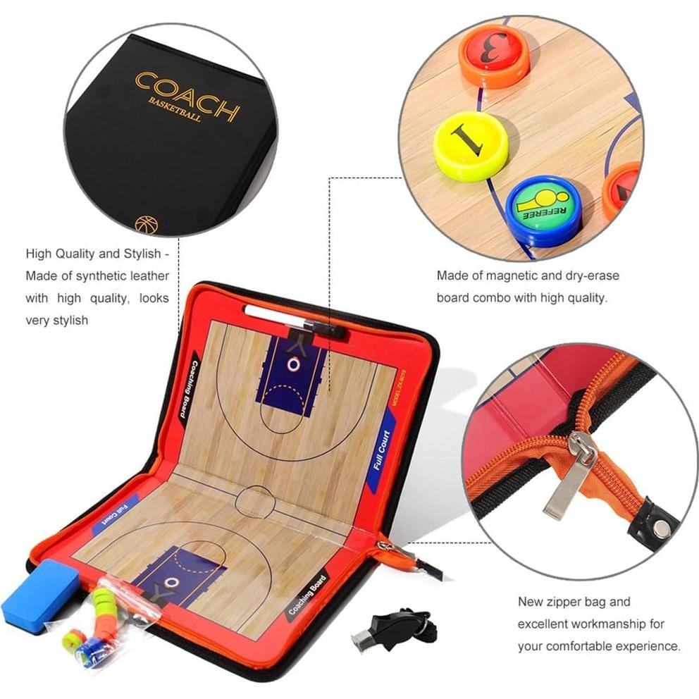 Tablero de Estrategia Baloncesto Wrzbest con Silbato Entrenador