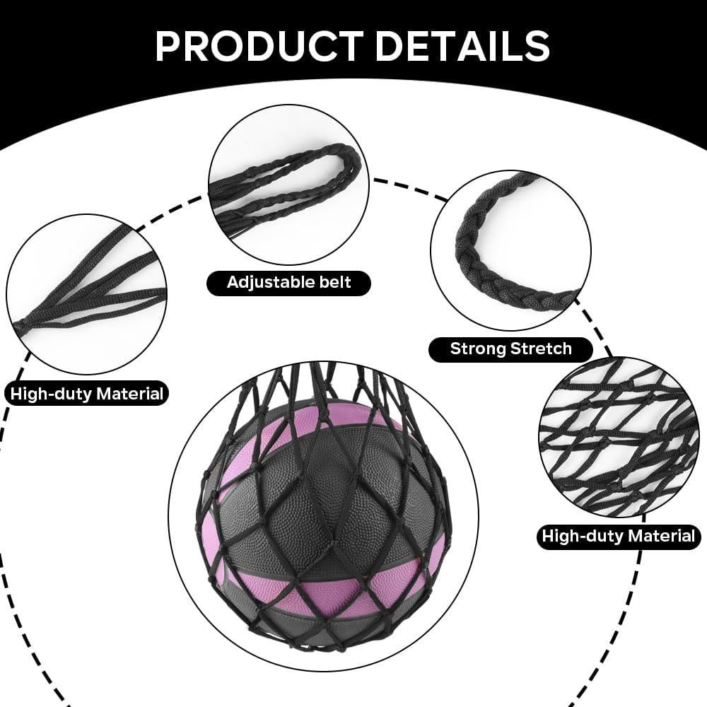 Bolsa de Red de Baloncesto JBM 2 Paquetes para Pelotas 3-5