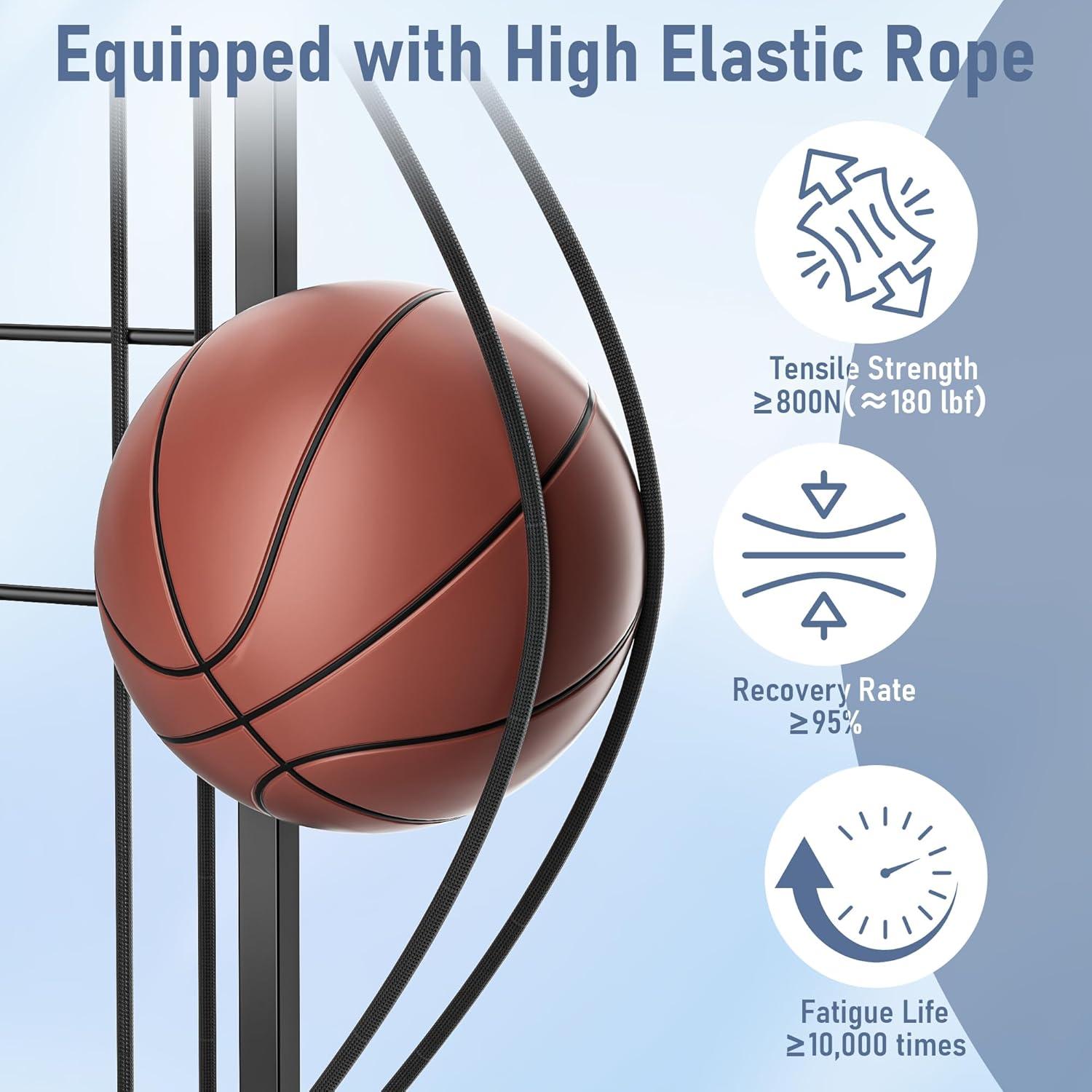 Organizador de Pelotas DUDUXI para Garaje con Ruedas y Ganchos