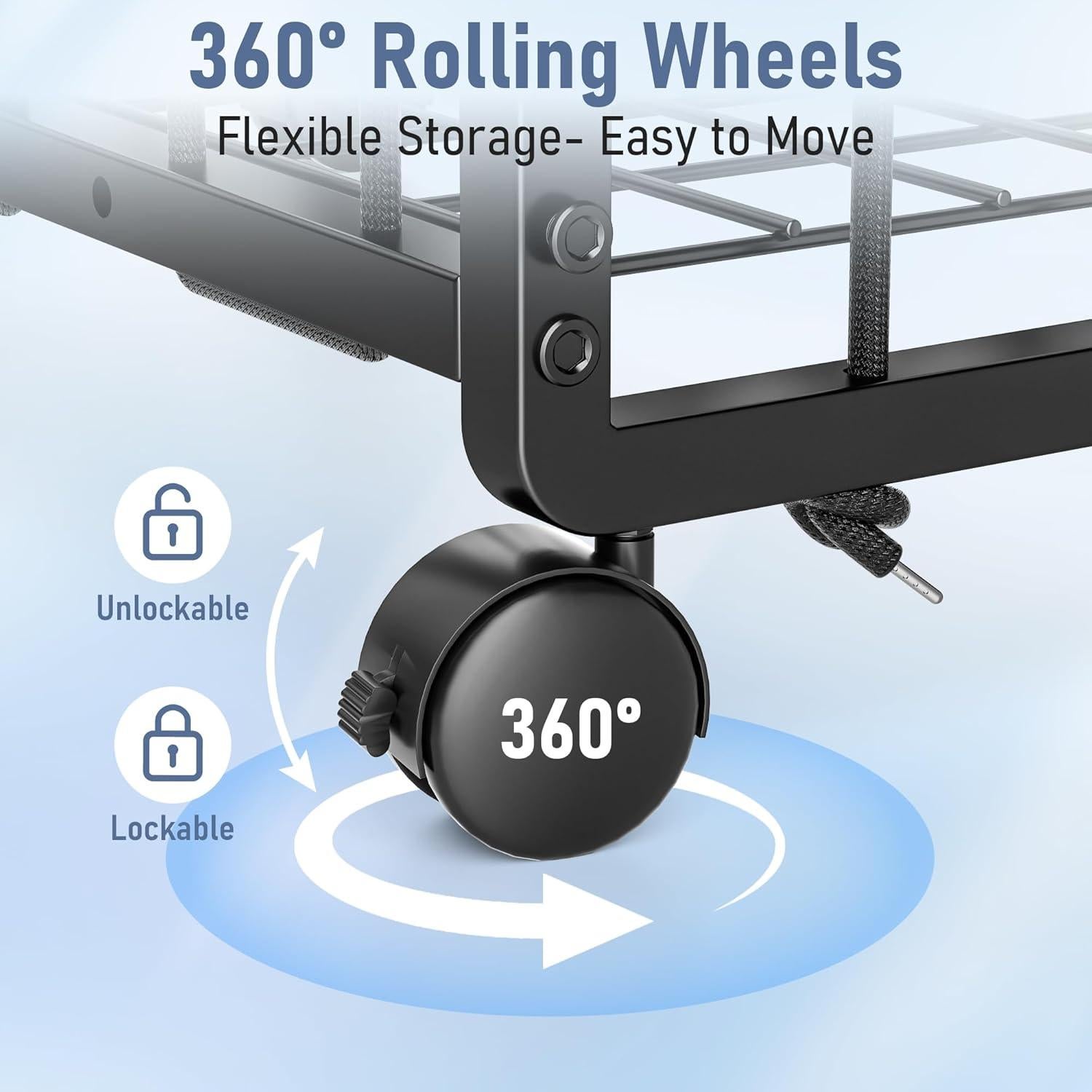 Organizador de Pelotas DUDUXI para Garaje con Ruedas y Ganchos