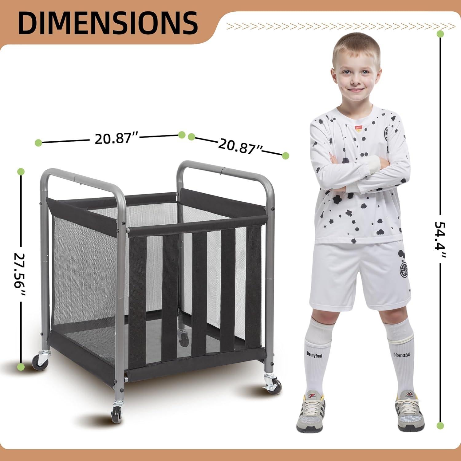 Carro Rodante Organizador de Pelotas STORAGE MANIAC 53x53x70cm