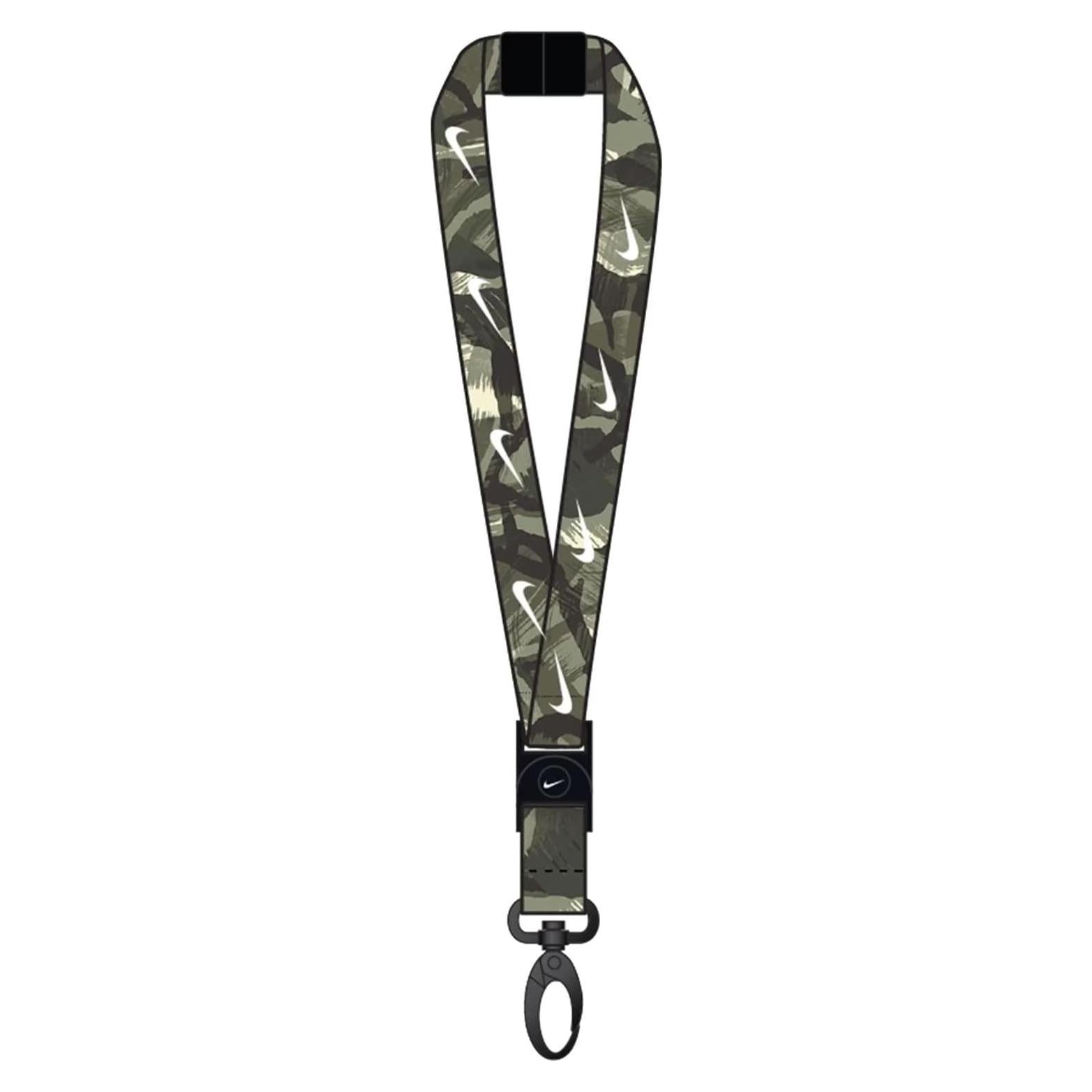 Cinta Lanyard Nike Premium Unisex Verde Aceite/Coco Leche