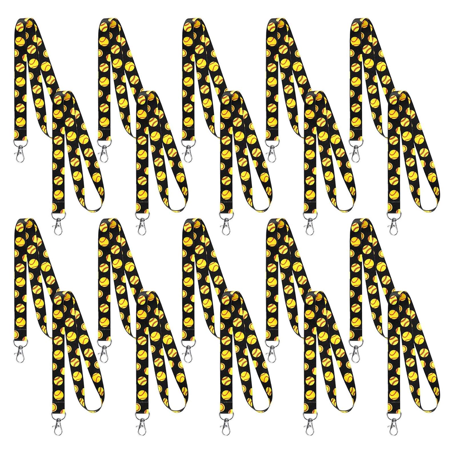 Lanyards de Llavero Highergo 20 Pcs Patrón de Béisbol 45 cm