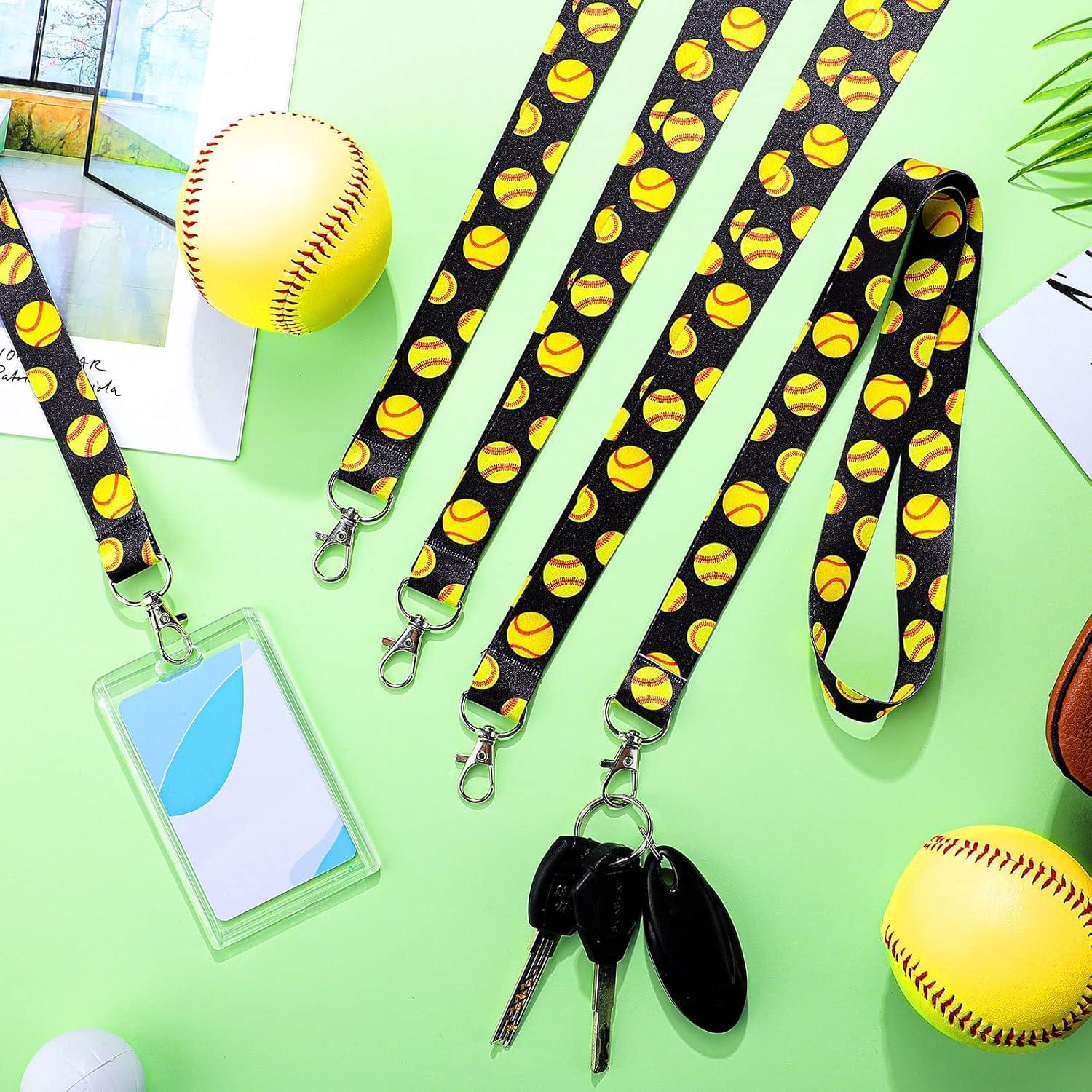 Lanyards de Llavero Highergo 20 Pcs Patrón de Béisbol 45 cm