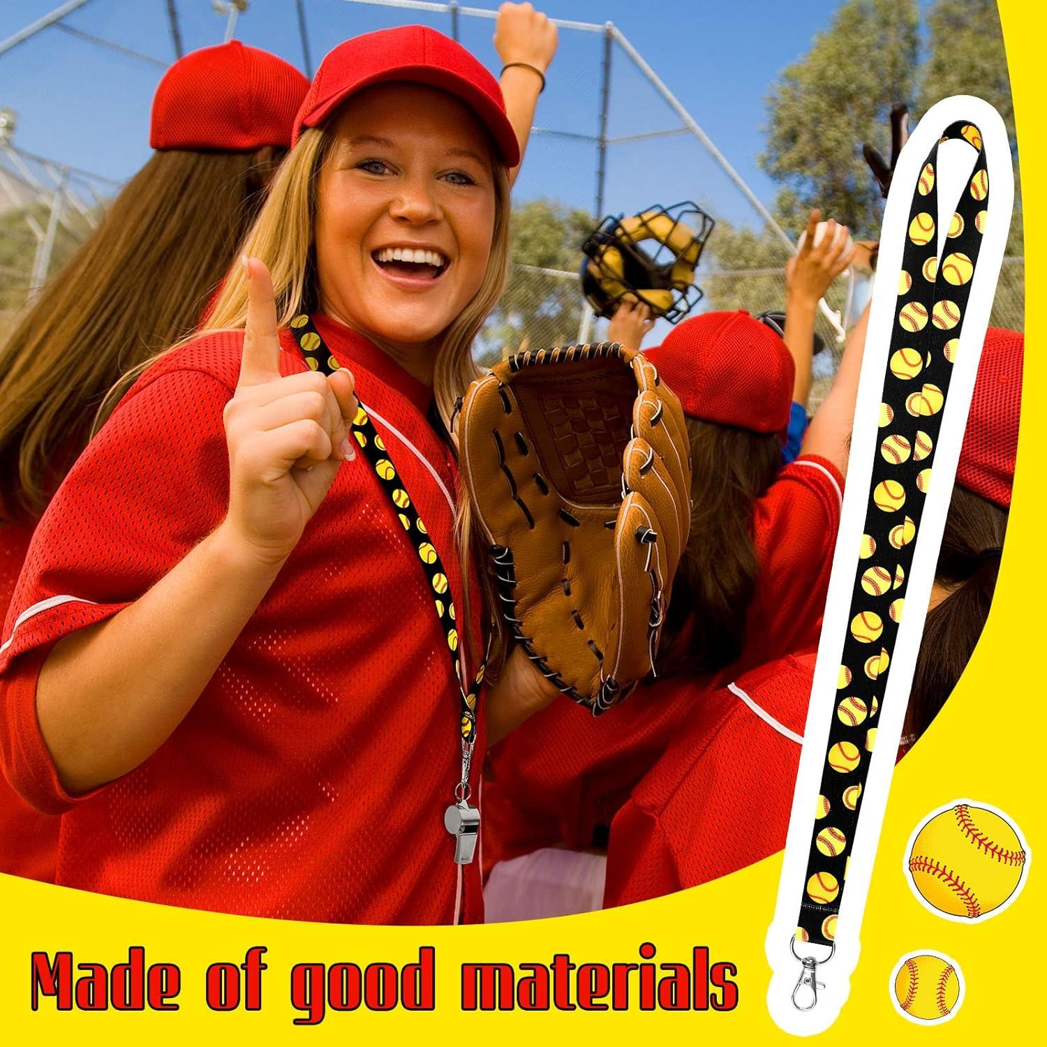 Lanyards de Llavero Highergo 20 Pcs Patrón de Béisbol 45 cm