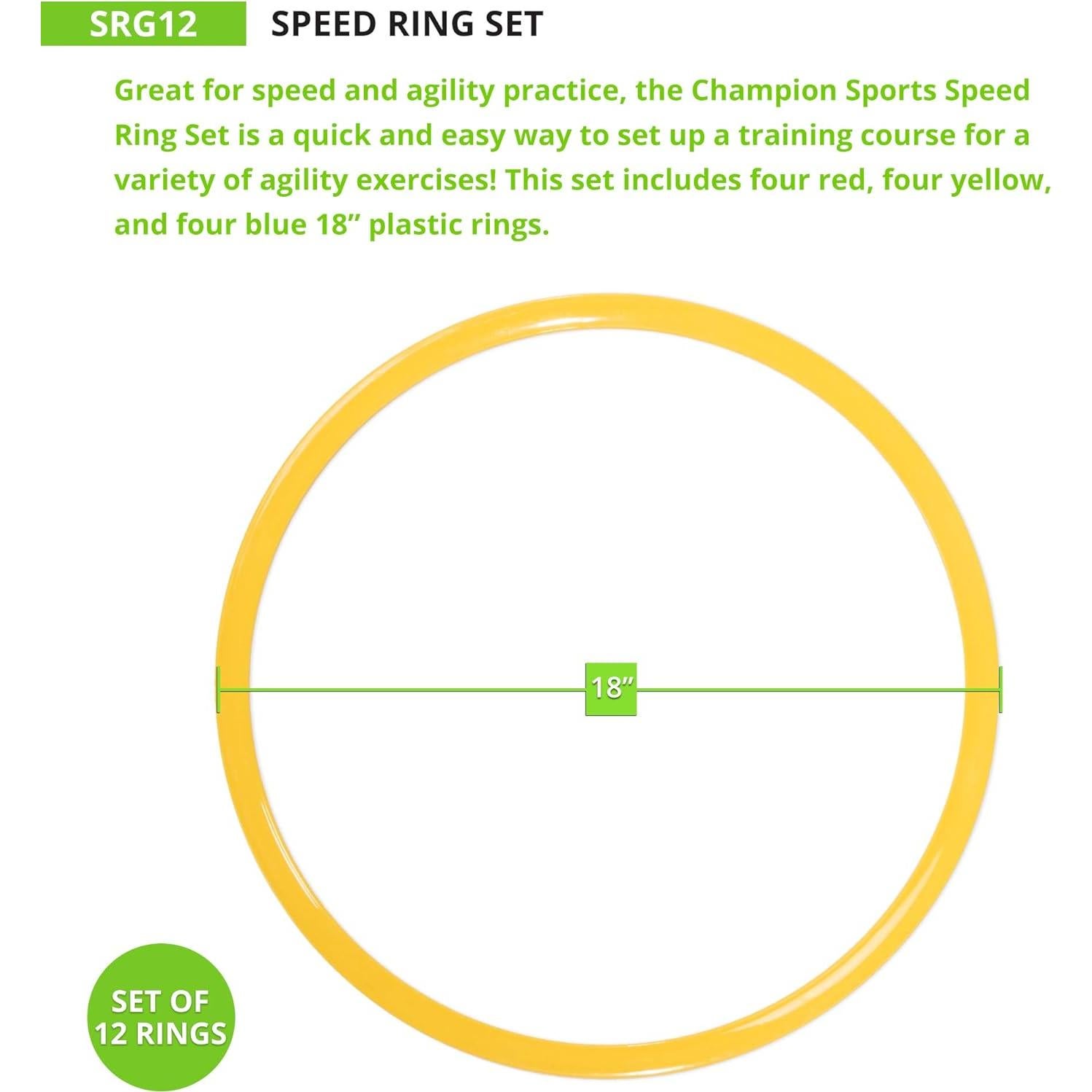 Conjunto de Anillos de Velocidad Champion Sports 12 Piezas