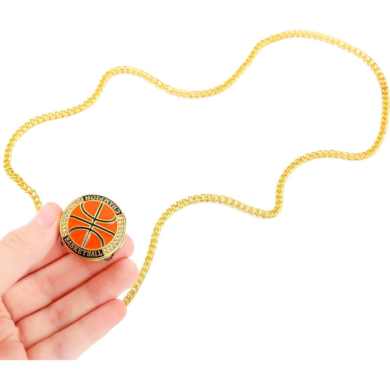 20 Anillos de Campeonato Baloncesto Highergo con Soporte y Cadena