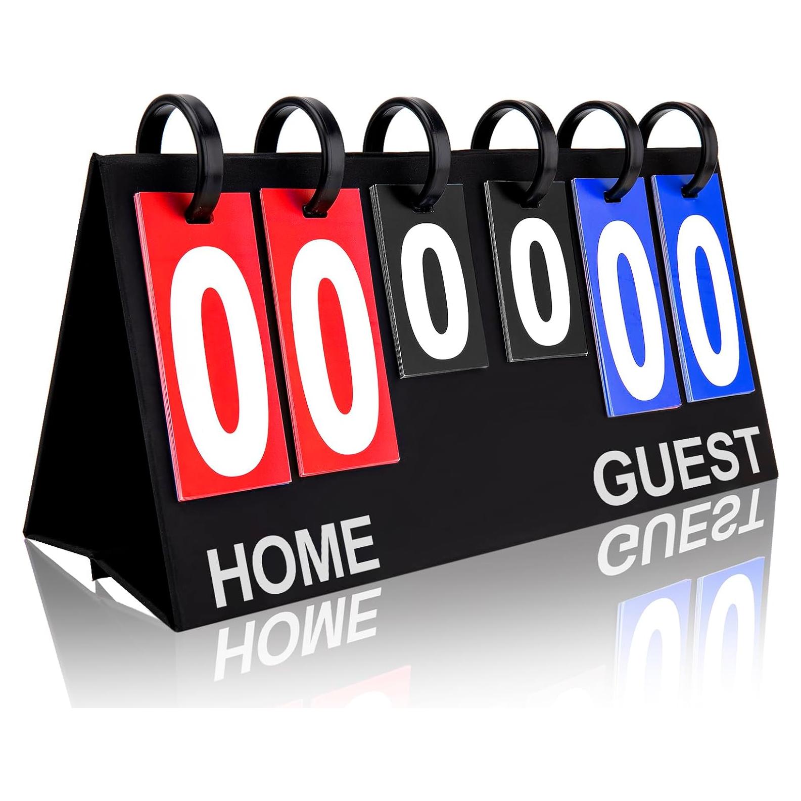 Tablero de Puntuación Flip IVONNEY 6 Dígitos Portátil Rojo/Azul