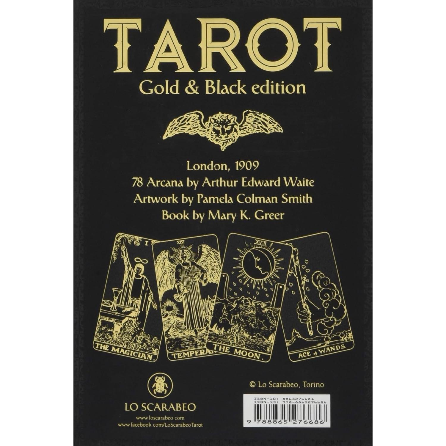 Tarot - Gold and Black Edition: 78 full colour cards with gold foil impressions & instructions