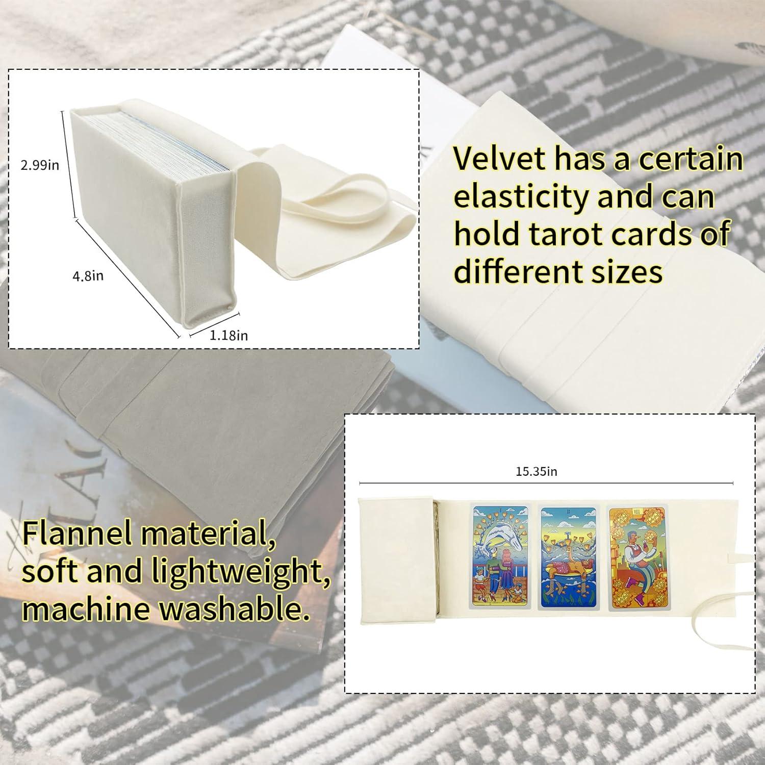 Set de Bolsas de Tarot Knana Terciopelo Gris y Blanco