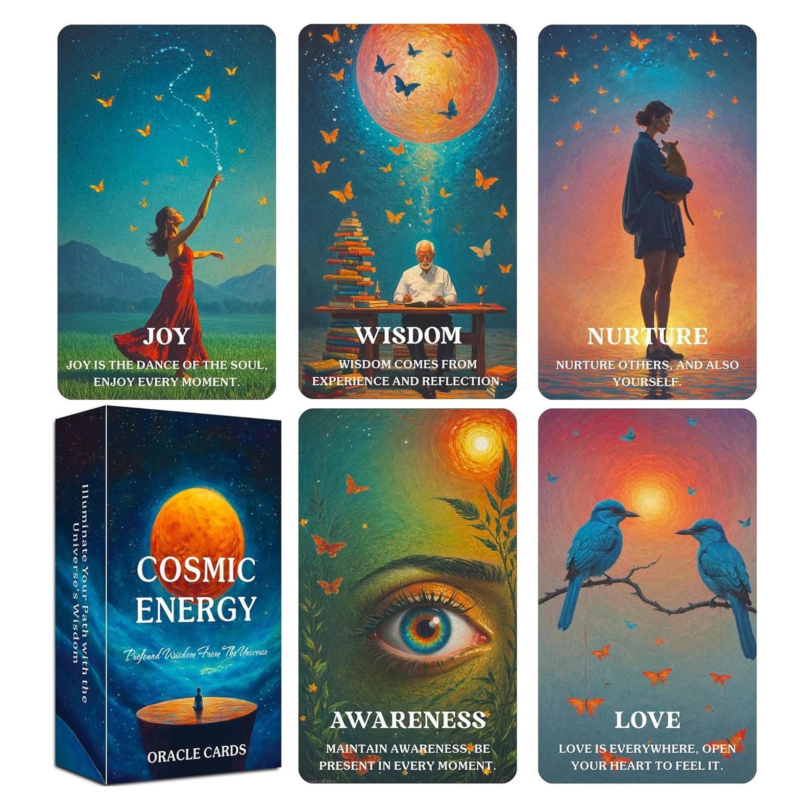 Cartas Oráculo Cósmicas GZXINKE - Baraja Espiritual 54 Cartas