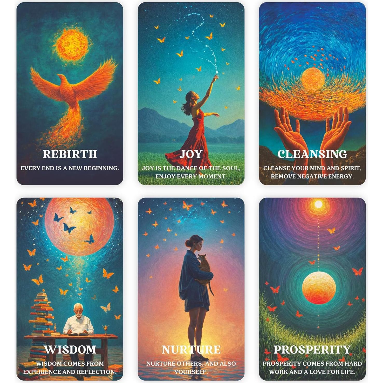 Cartas Oráculo Cósmicas GZXINKE - Baraja Espiritual 54 Cartas