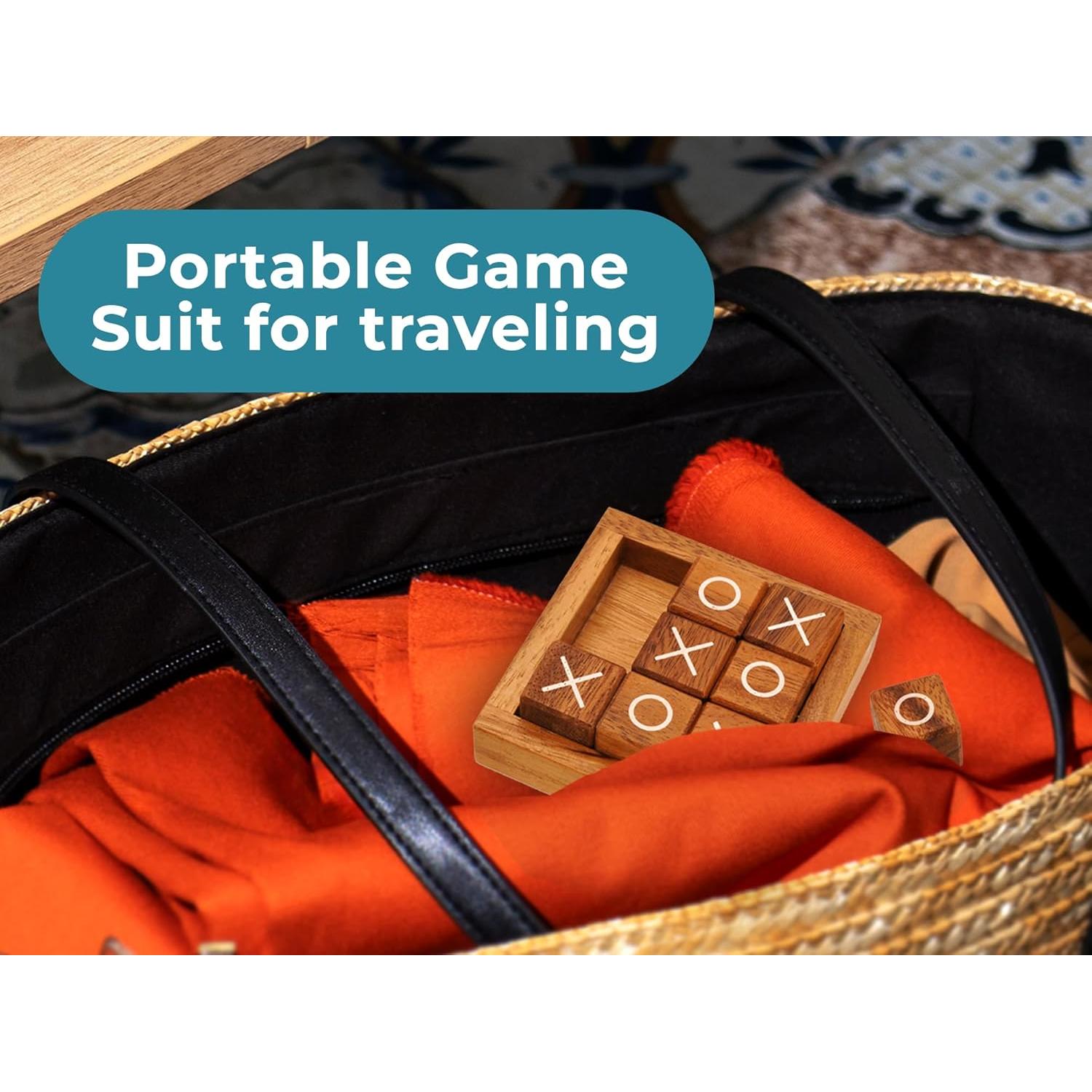 Juego de Tres en Raya BSIRI de Madera 10.16 cm para Niños y Adultos