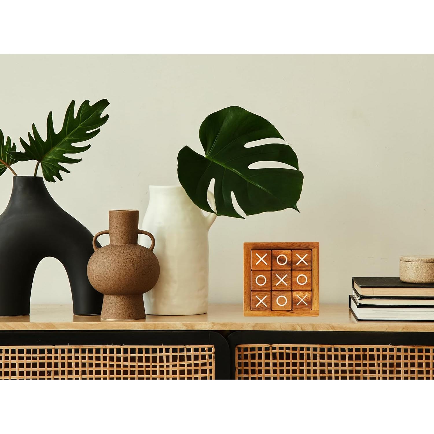 Juego de Tres en Raya BSIRI de Madera 10.16 cm para Niños y Adultos