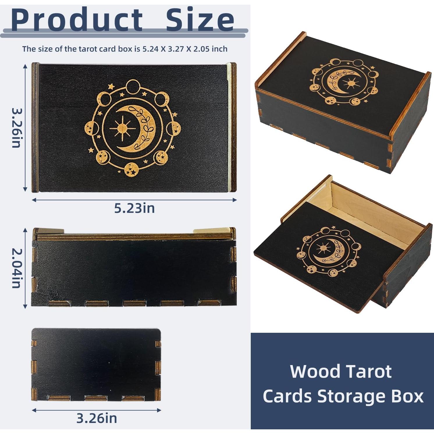 Caja de Madera para Cartas de Tarot Tirmanaz 13.31x8.30cm