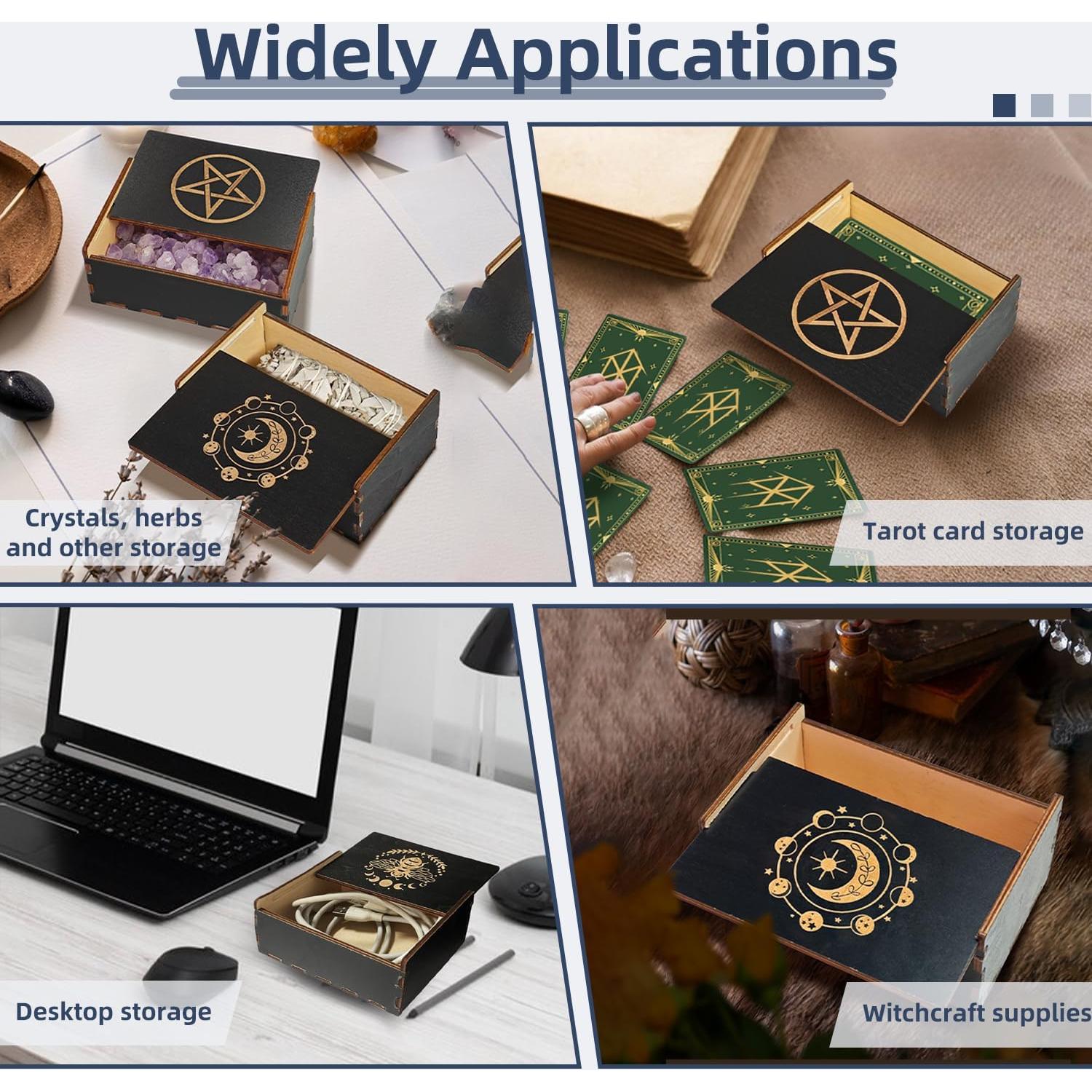 Caja de Madera para Cartas de Tarot Tirmanaz 13.31x8.30cm