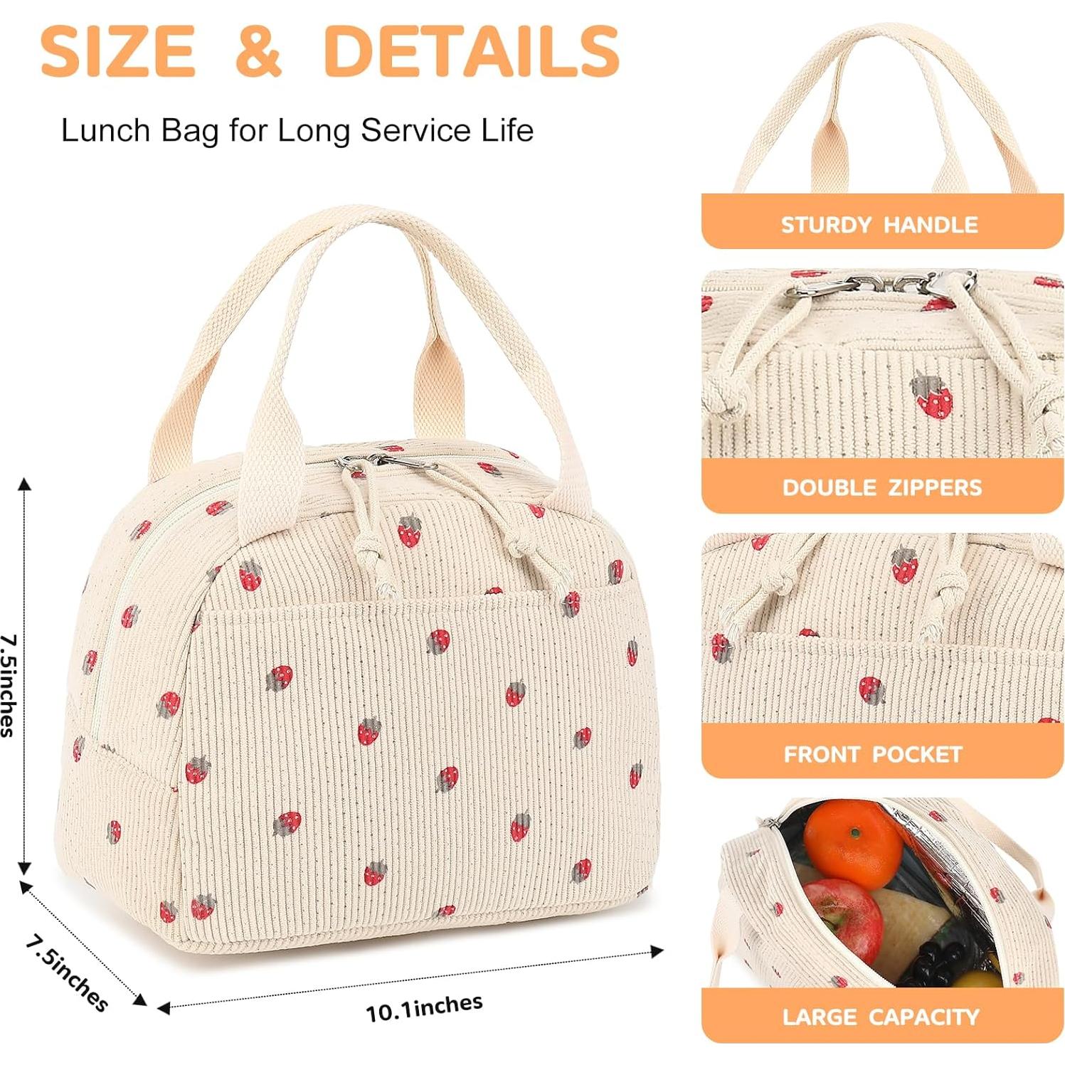 Bolsa de Almuerzo Bluboon Corduroy 3L Impermeable Moderna