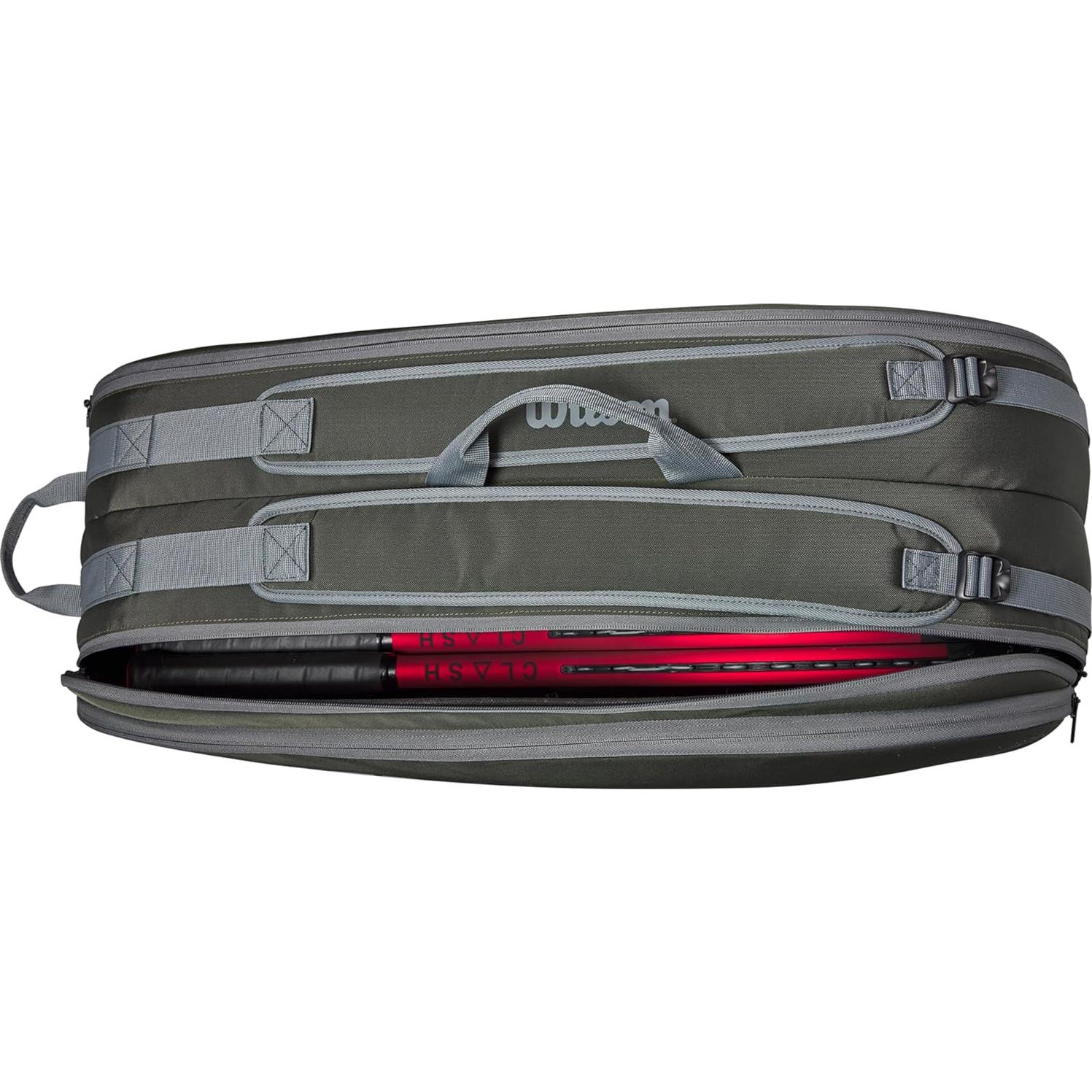 Bolsa de Raquetas de Tenis WILSON Tour 6 Pack Verde Oscuro