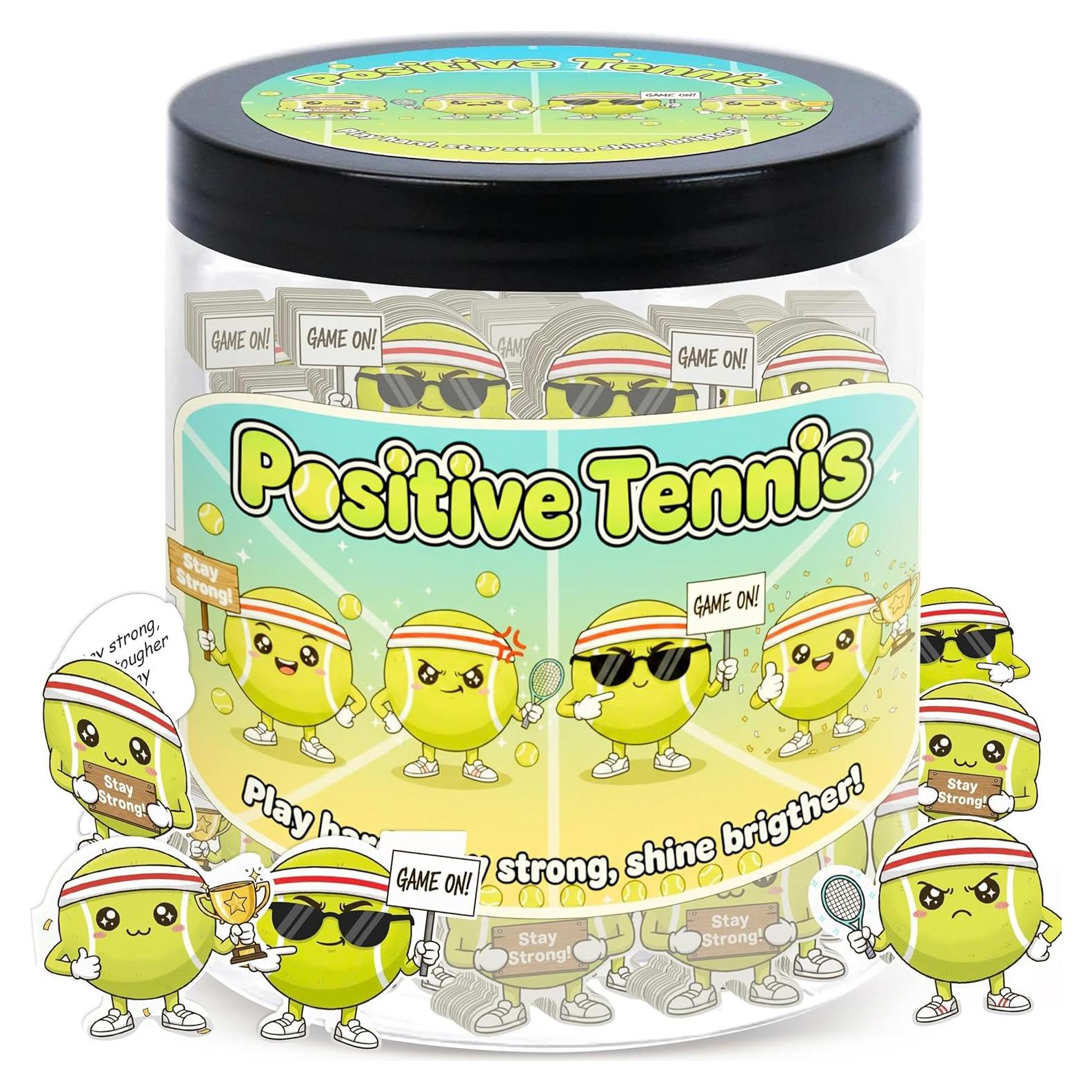 Tarro de Tenis Positivo Dearmine con 60 Tarjetas de Afirmación