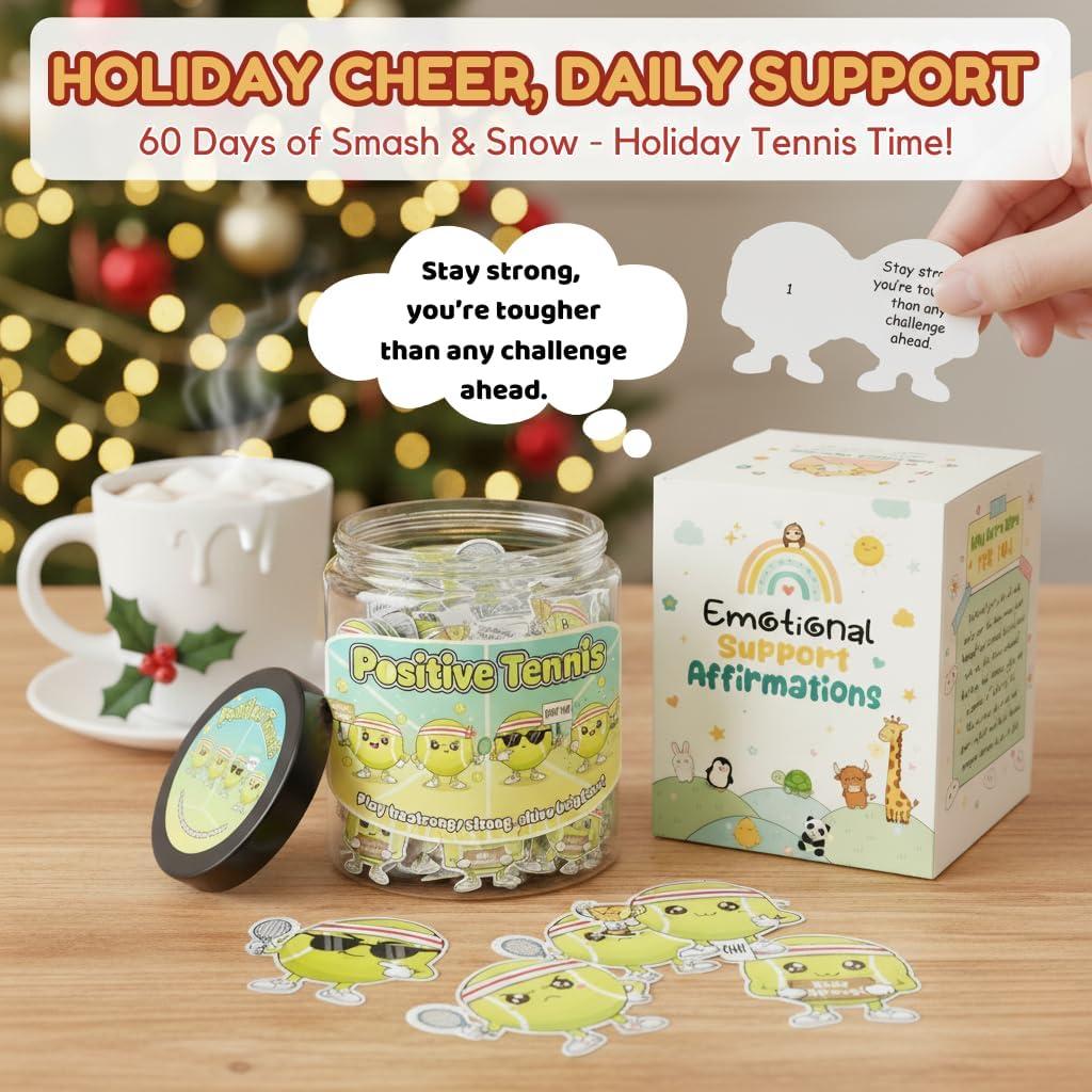 Tarro de Tenis Positivo Dearmine con 60 Tarjetas de Afirmación