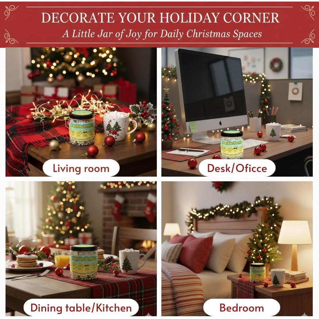 Tarro de Tenis Positivo Dearmine con 60 Tarjetas de Afirmación