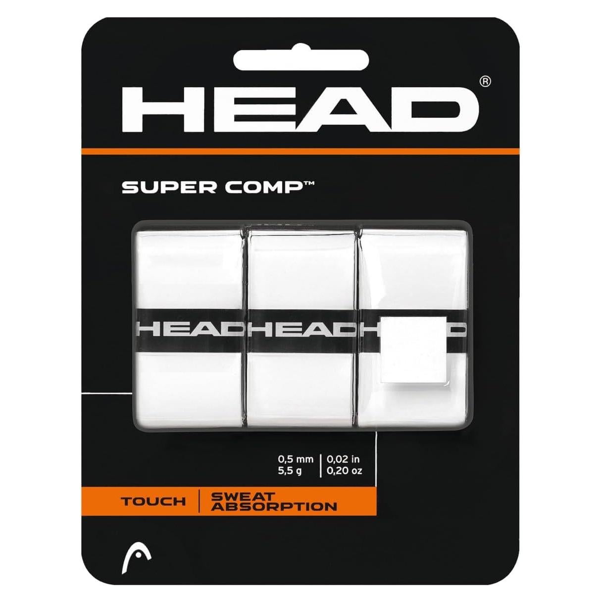Cinta de agarre para raqueta HEAD Super Comp - Paquete de 3