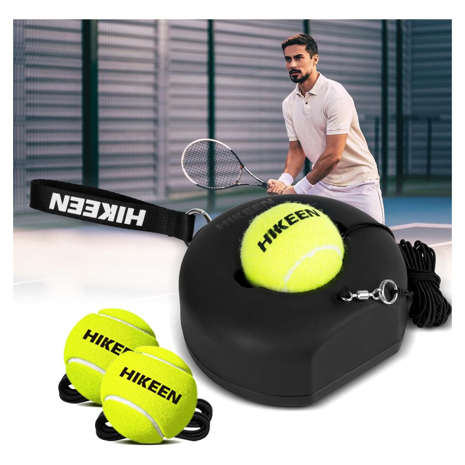 Entrenador de Tenis Rebotador Hikeen con Base de Metal y 3 Pelotas