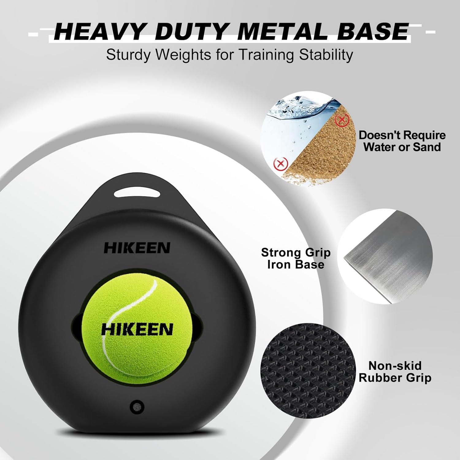 Entrenador de Tenis Rebotador Hikeen con Base de Metal y 3 Pelotas