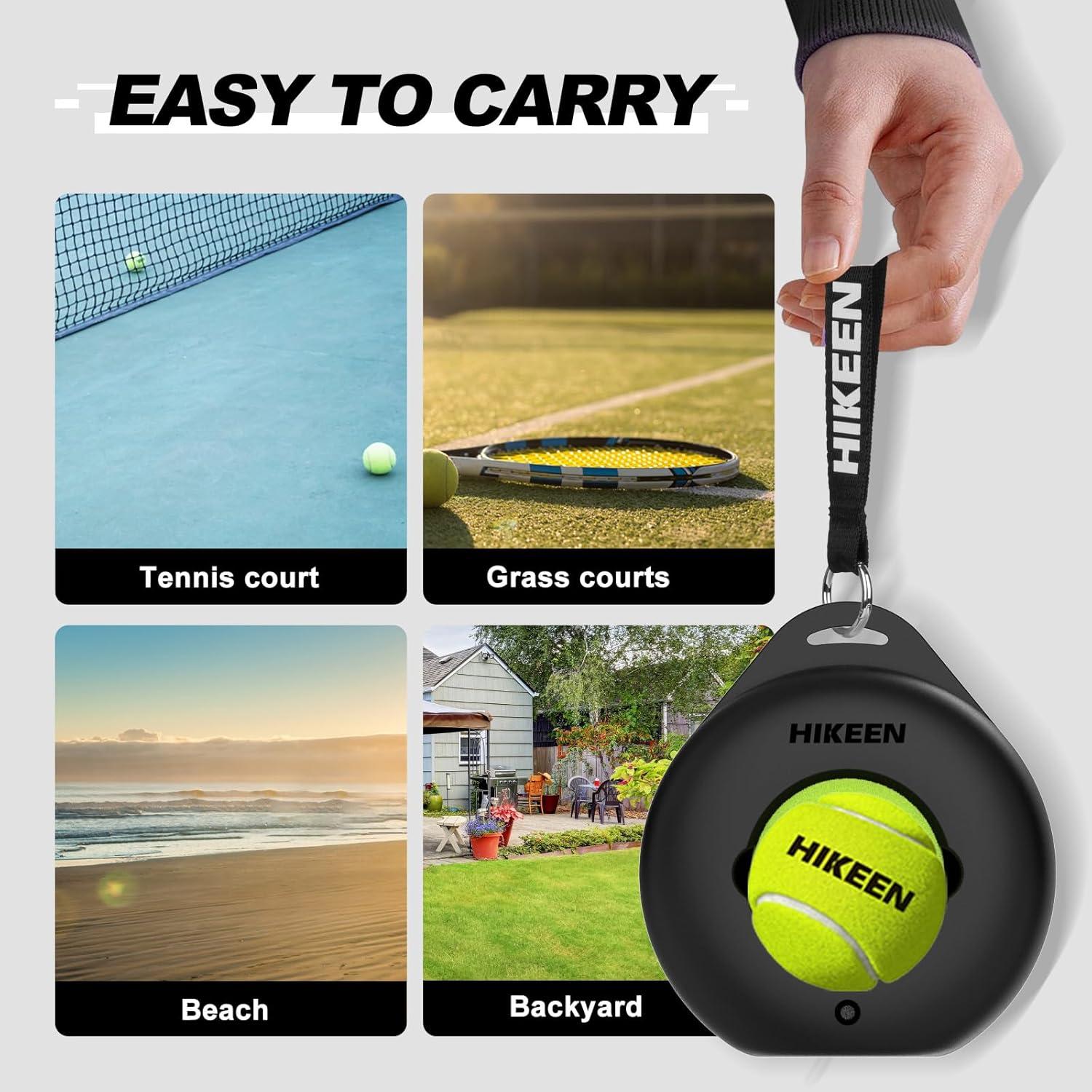 Entrenador de Tenis Rebotador Hikeen con Base de Metal y 3 Pelotas