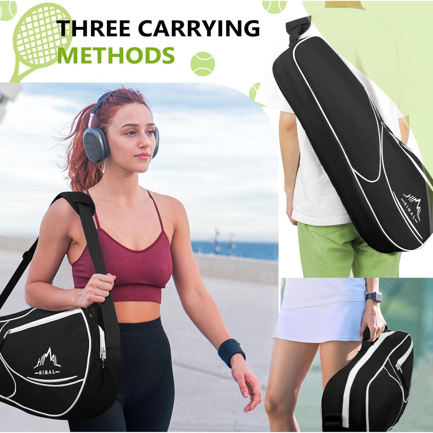Bolsa de Tenis Himal Outdoors para 3 Raquetas - Negra