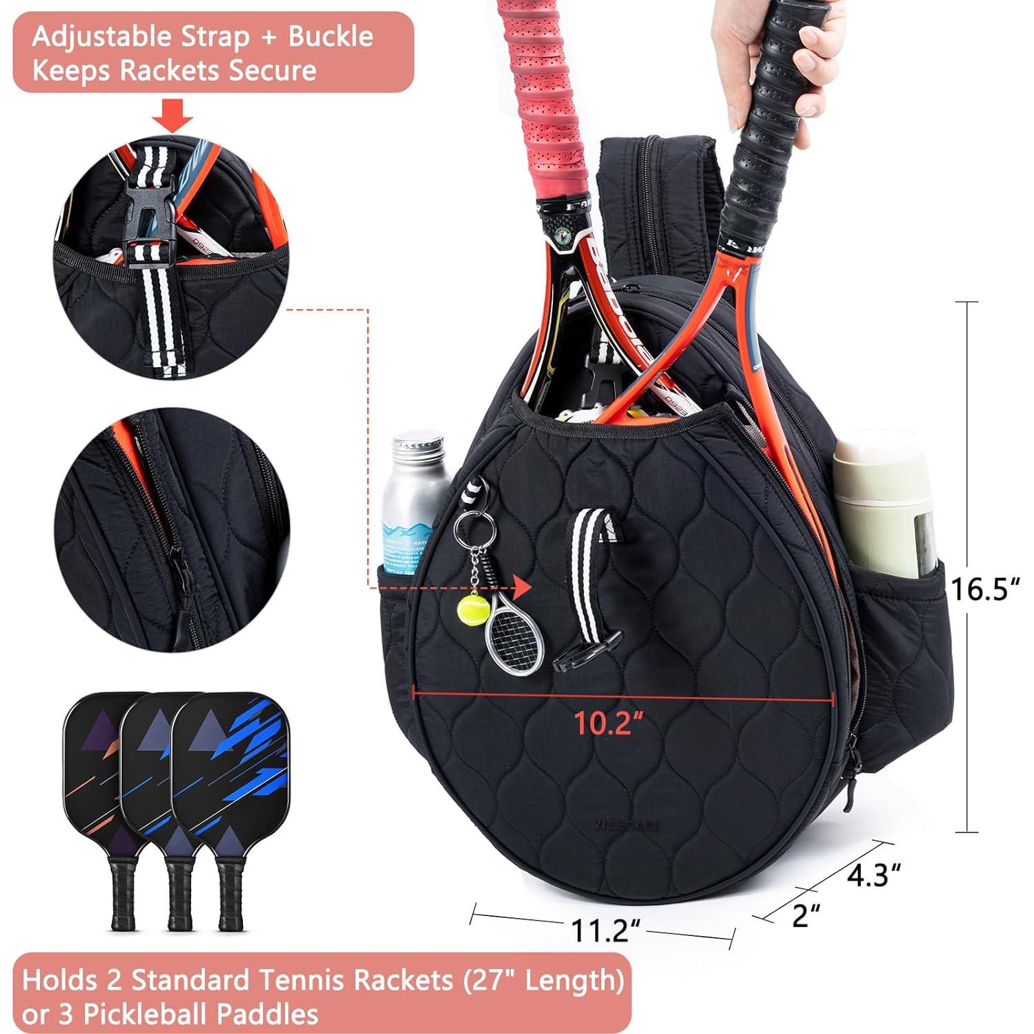 Bolsa de Tenis Acolchada VIGEGARI para Mujeres - 2 Raquetas