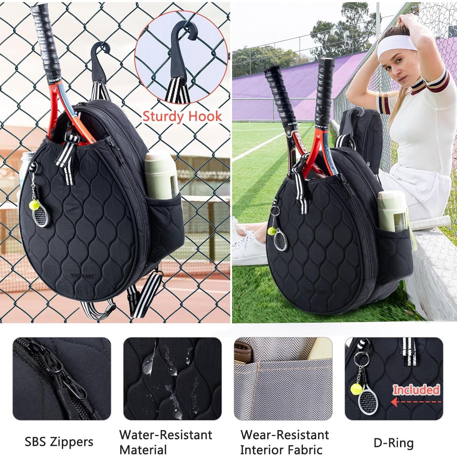 Bolsa de Tenis Acolchada VIGEGARI para Mujeres - 2 Raquetas