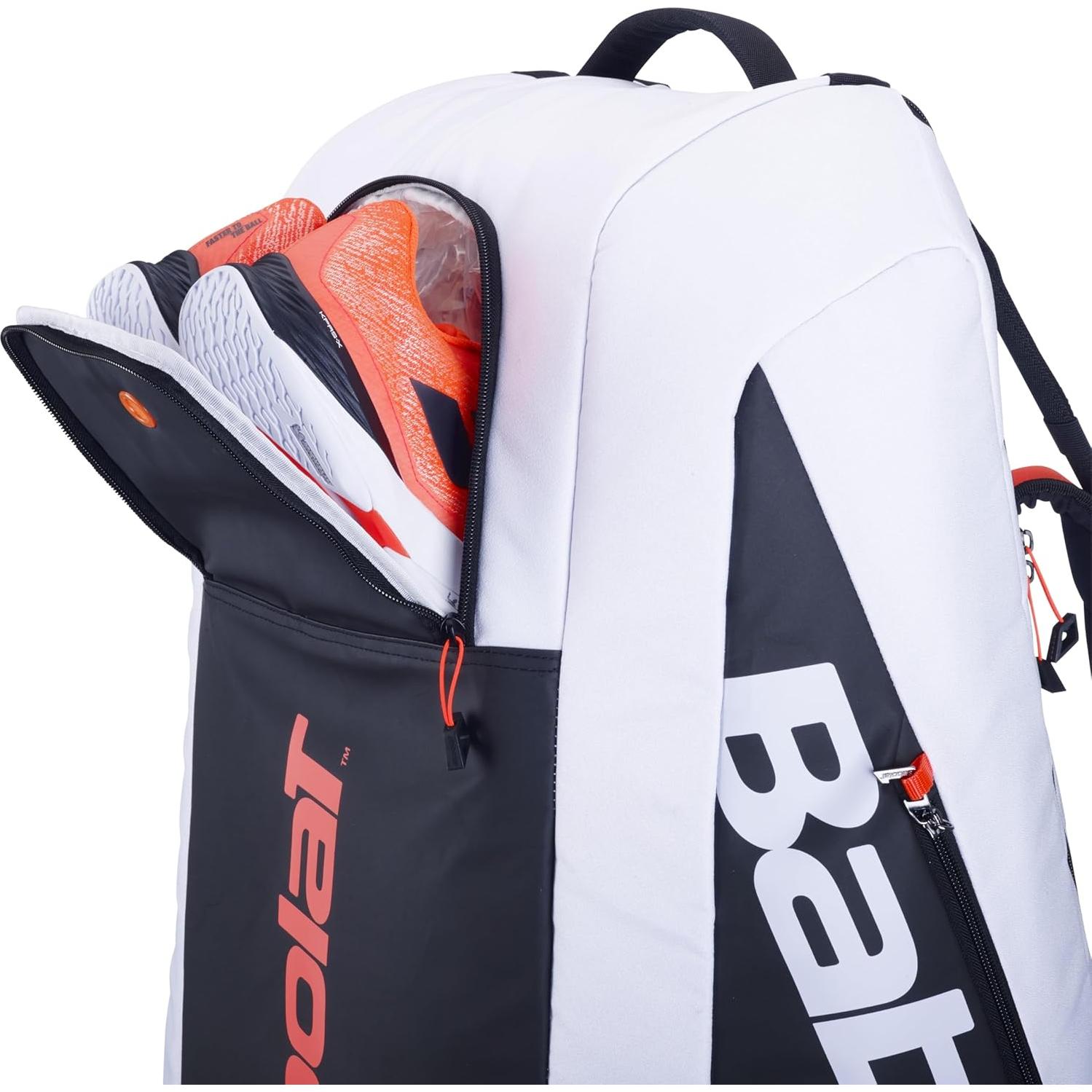 Bolsa de Tenis Babolat Pure Strike x12 Blanco/Rojo 80x45x35cm