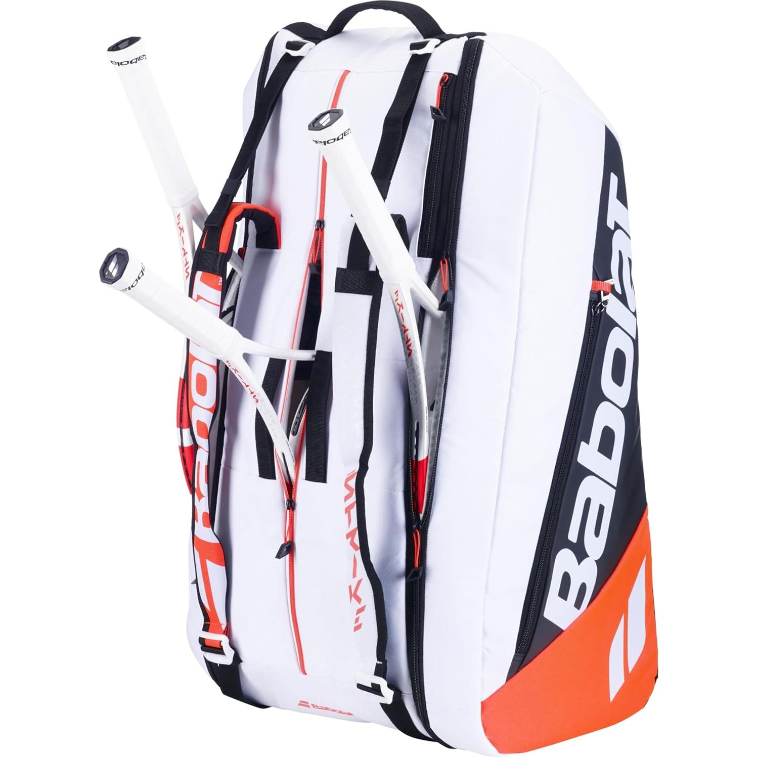 Bolsa de Tenis Babolat Pure Strike x12 Blanco/Rojo 80x45x35cm