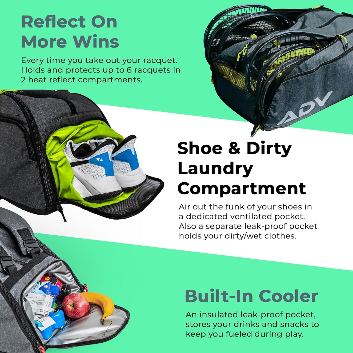 Mochila de Tenis ADV Pro V3 - 62L - Compartimento para Zapatos