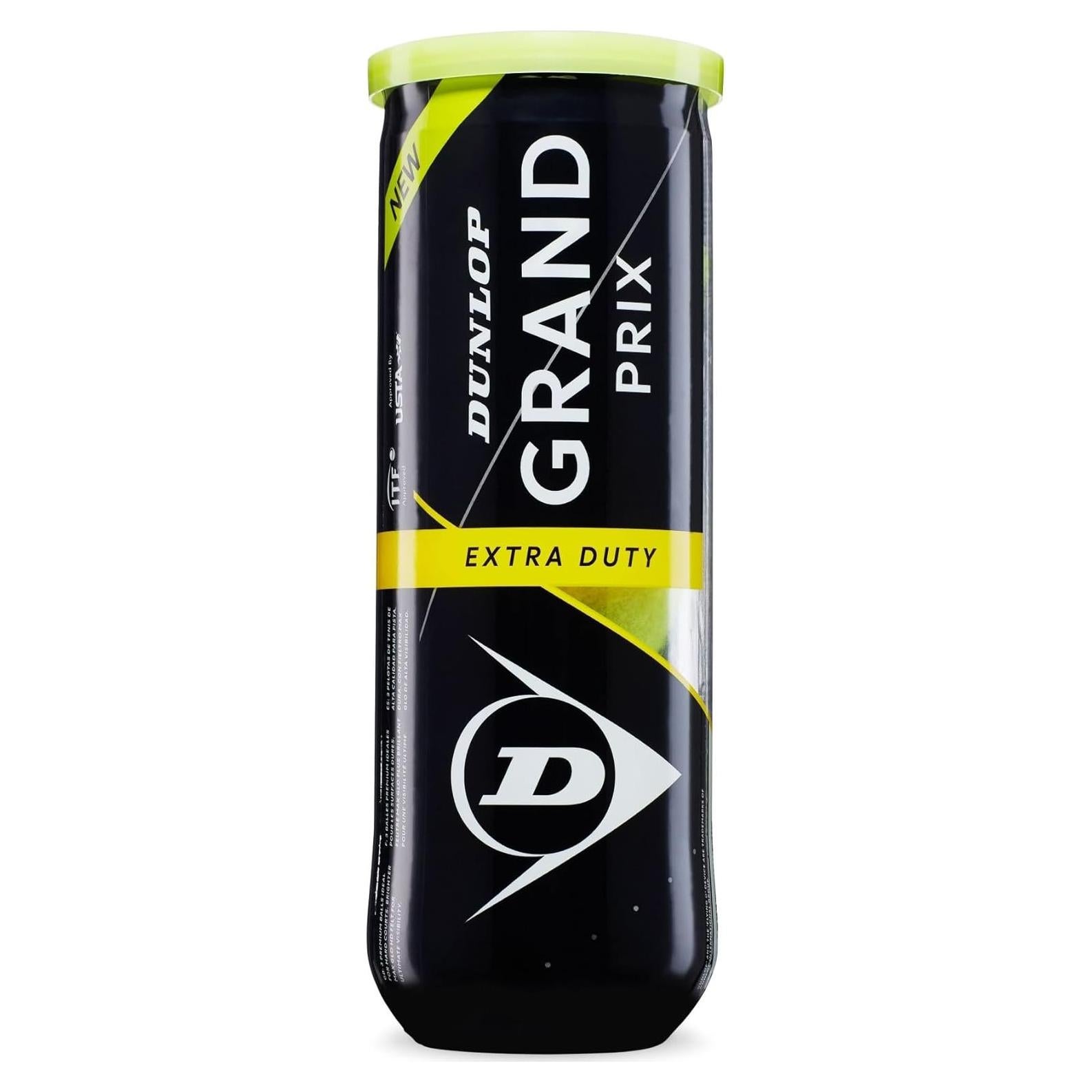 Dunlop Grand Prix Tennis Balls (Choose from Extra Duty or Regular Duty) - 3 Ball Can in Multi-Packs (2-24 Cans Available)