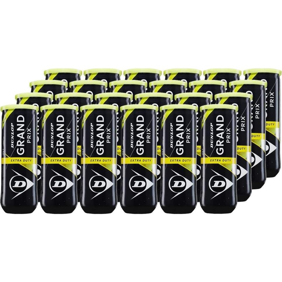 Dunlop Grand Prix Tennis Balls (Choose from Extra Duty or Regular Duty) - 3 Ball Can in Multi-Packs (2-24 Cans Available)