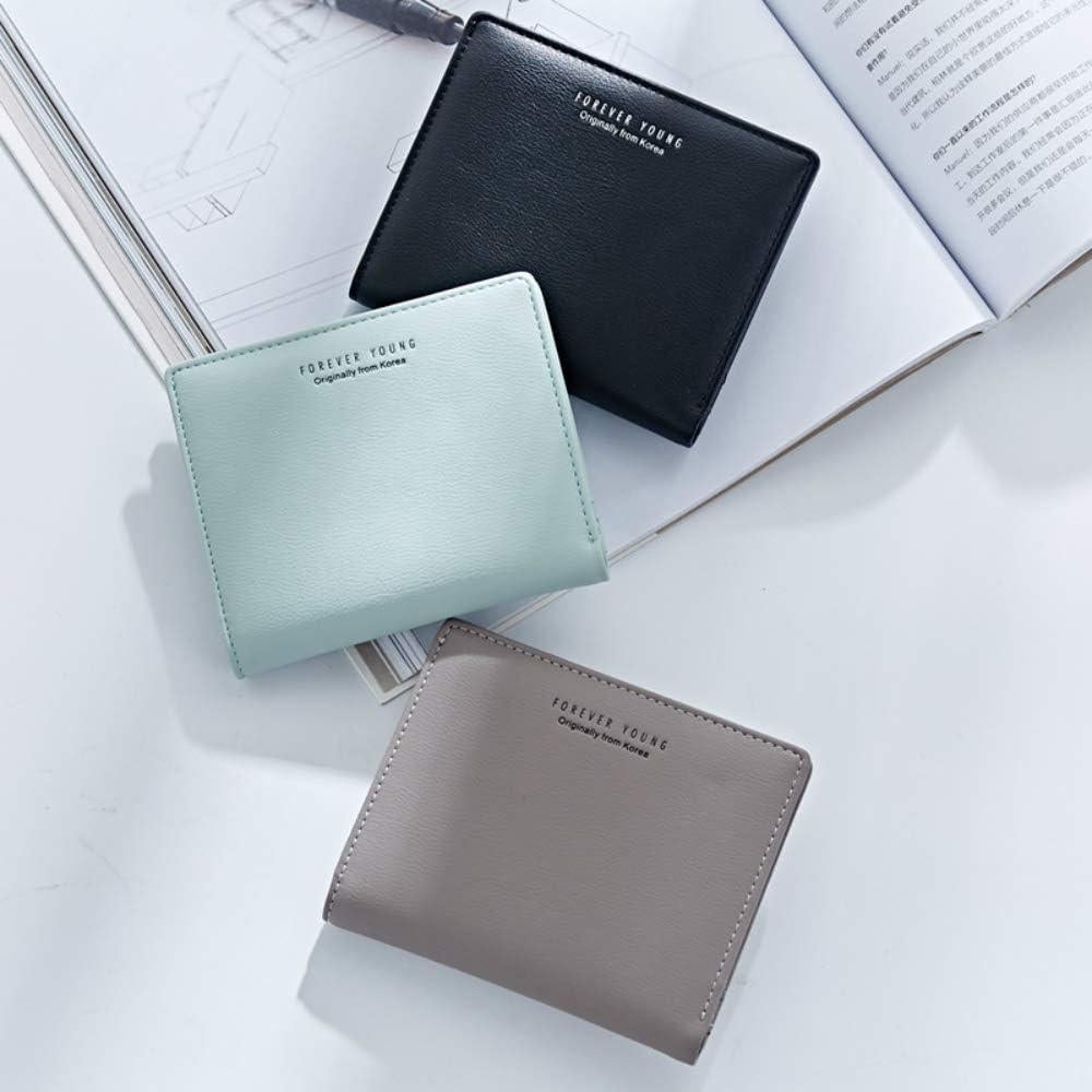 Cartera Bifold de Cuero Sintético para Damas Gris