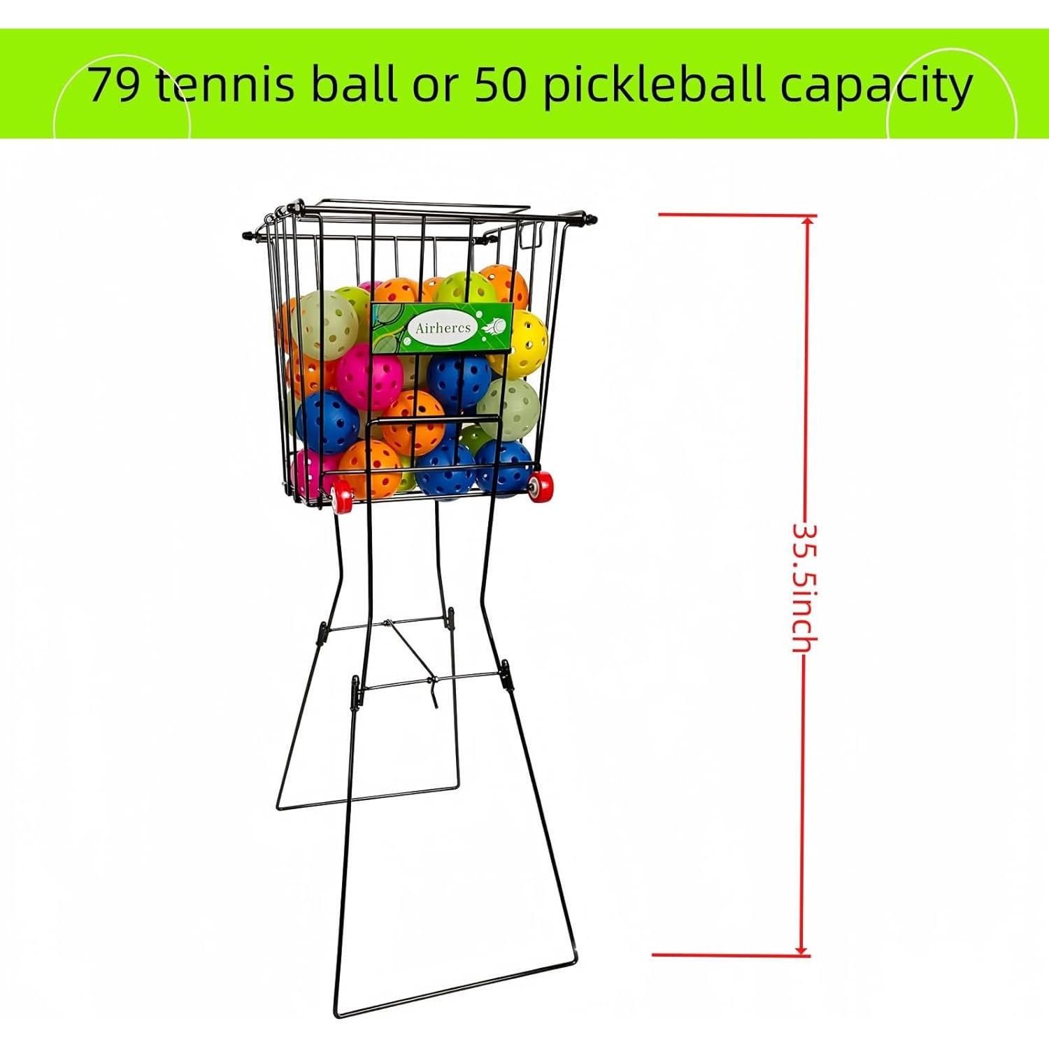 Cesta de Pelotas de Tenis Airhercs - Capacidad 79 Pelotas