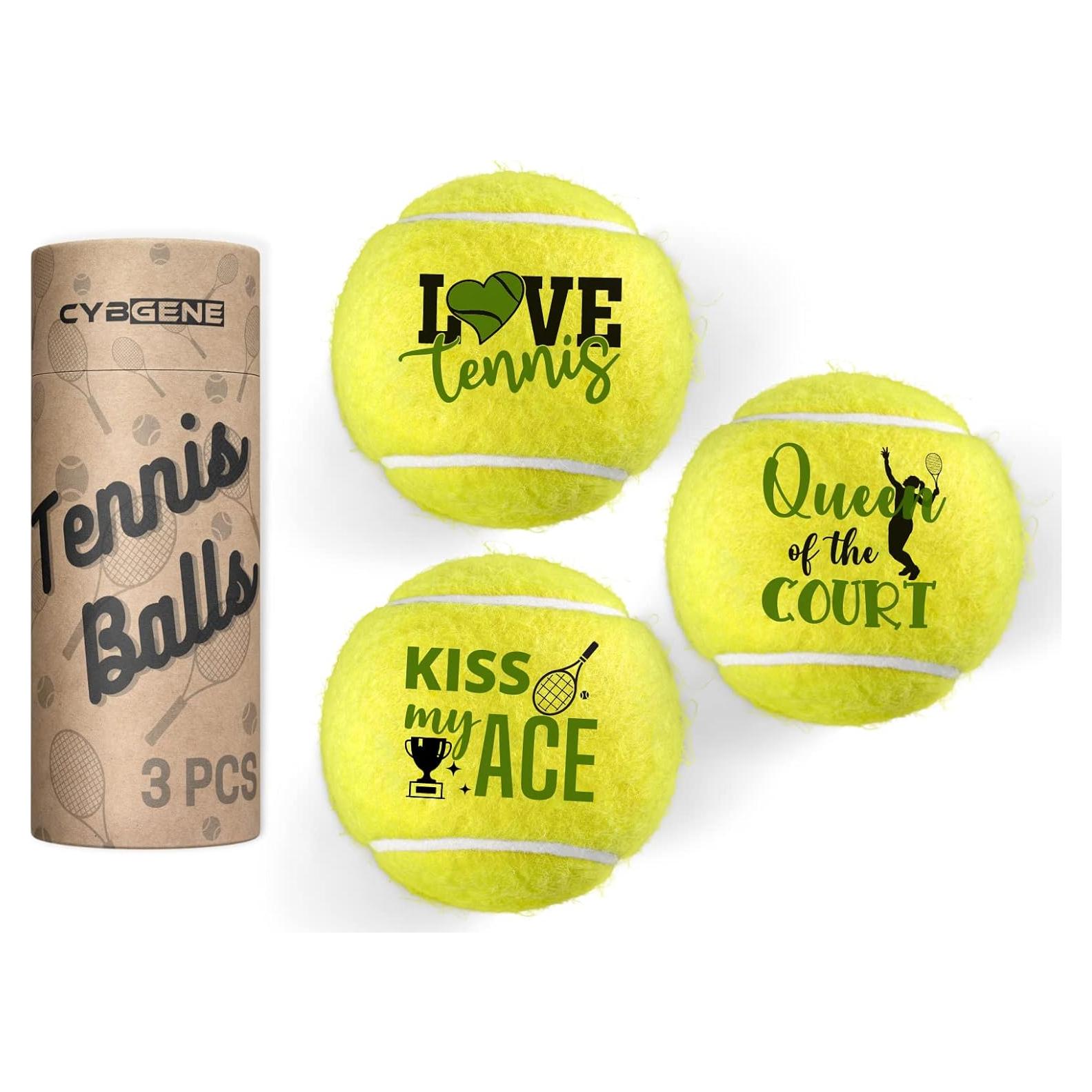 Set de 3 Pelotas de Tenis CybGene con Paquete de Regalo