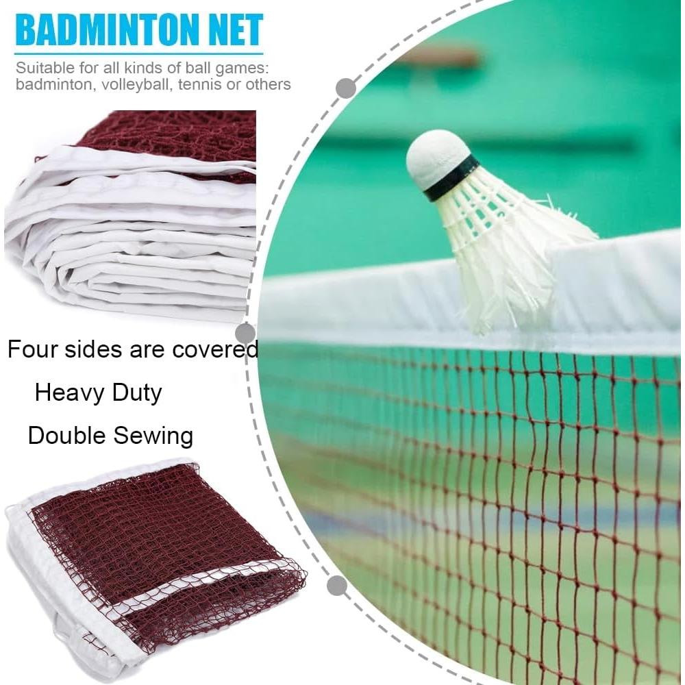 Red de bádminton portátil JSAHAH 6.1m x 0.76m nylon