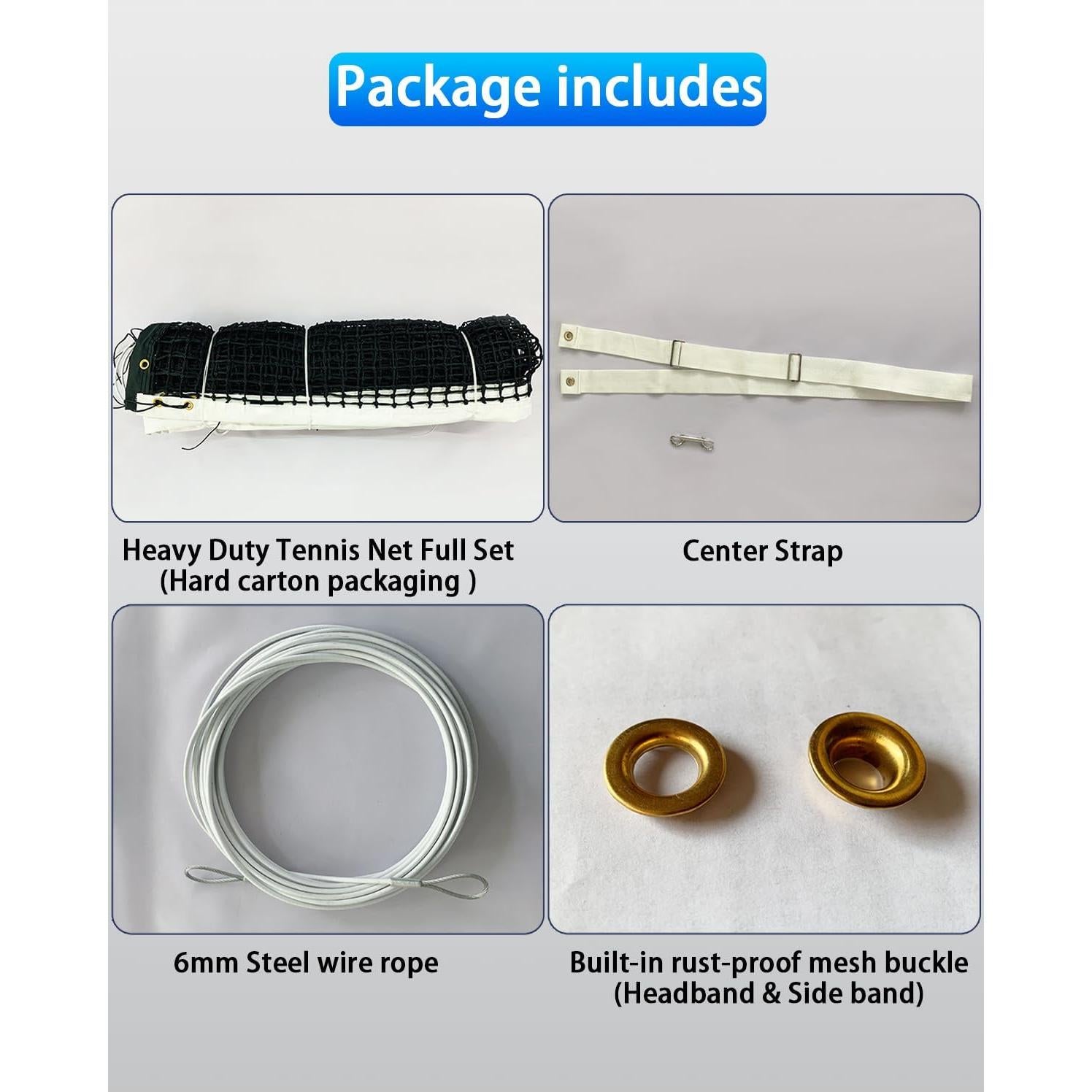 Red de Tenis Soboyo Profesional 12.8 m Alta Resistencia