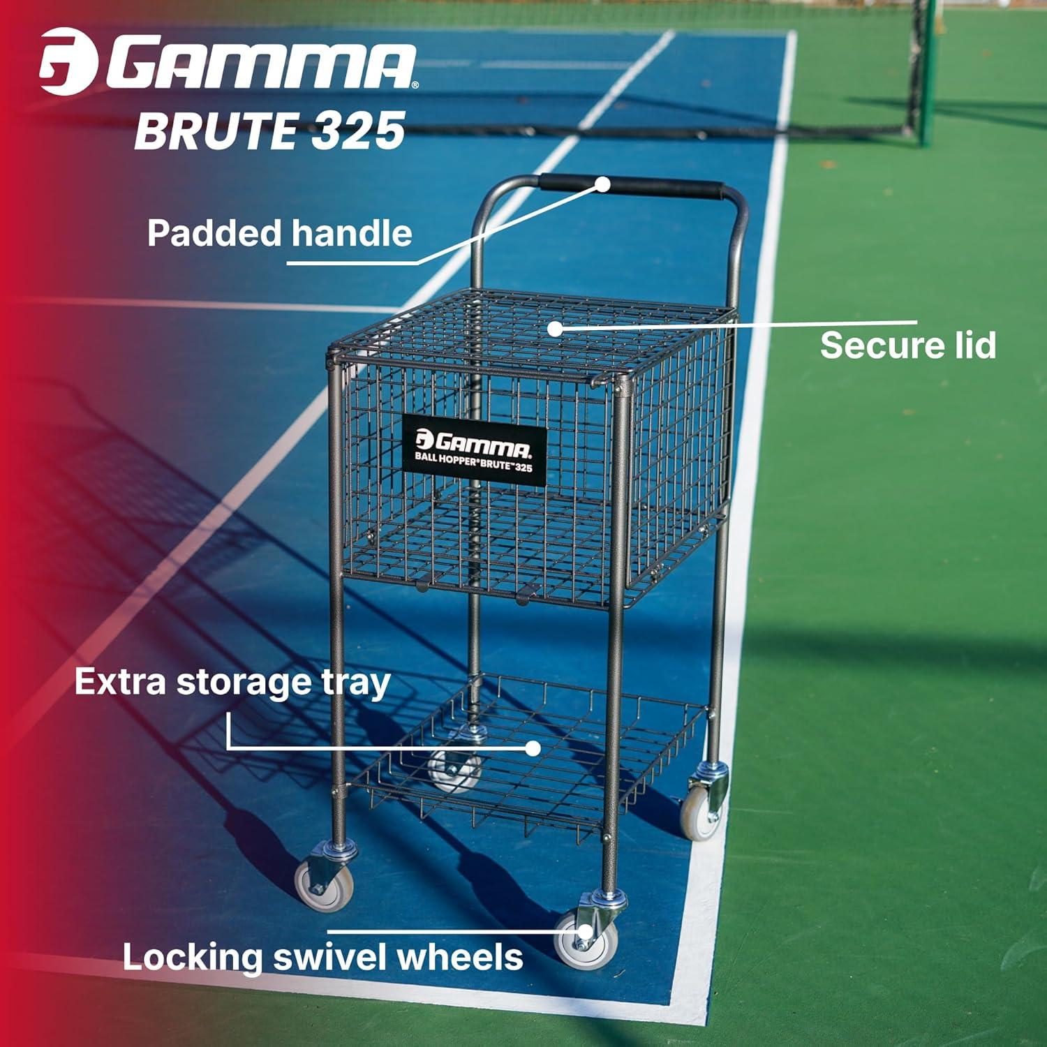 Carro de Pelotas GAMMA Brute 325 para Tenis, 325 Pelotas