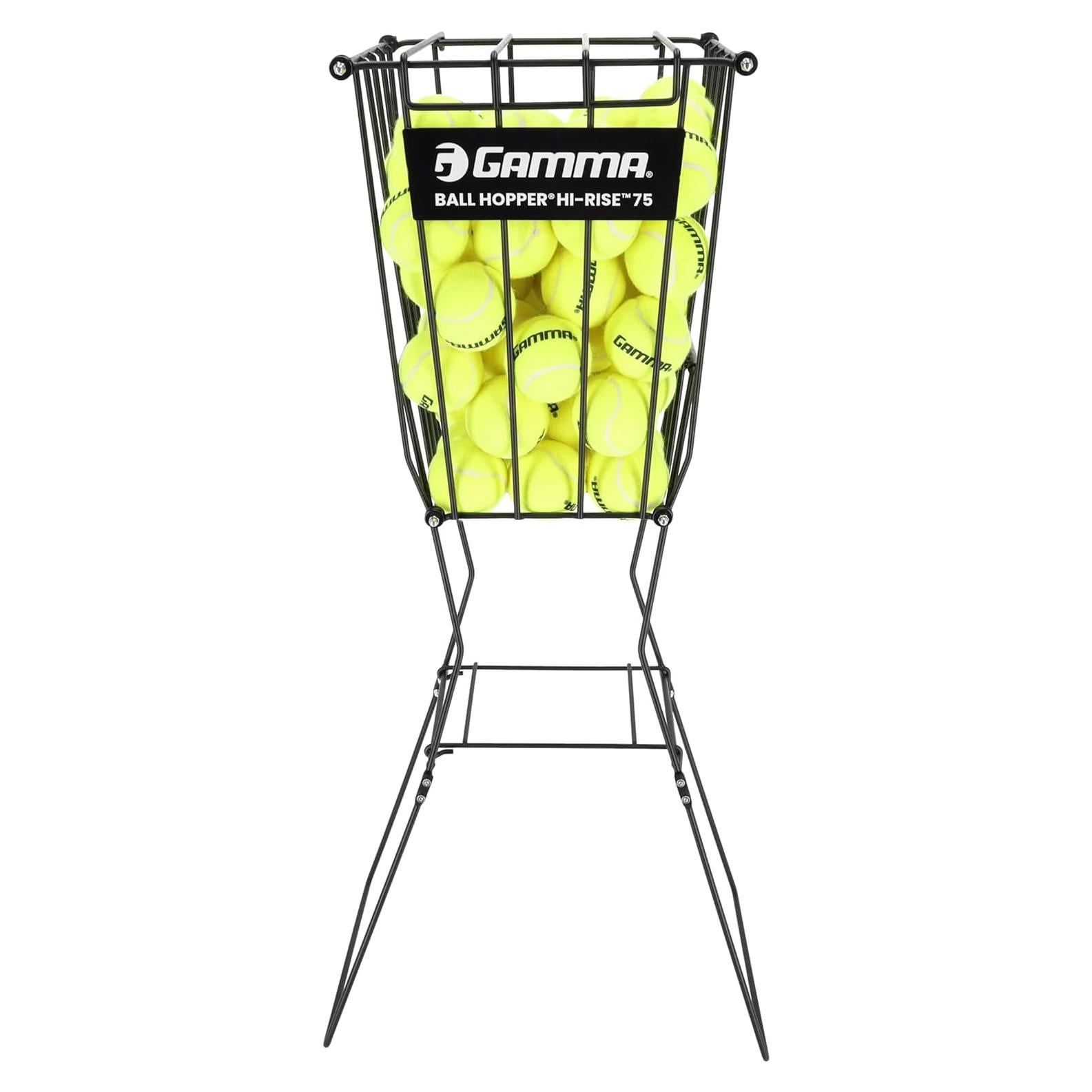 Cesta de Pelotas GAMMA Hi-Rise 75 - Acero Resistente, Negro