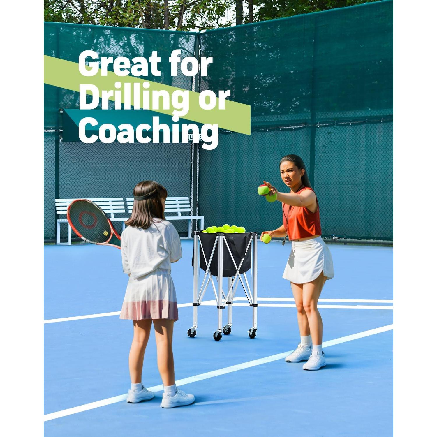 Carro de Pelotas de Tenis YooKoo para 150 Pelotas - Plegable