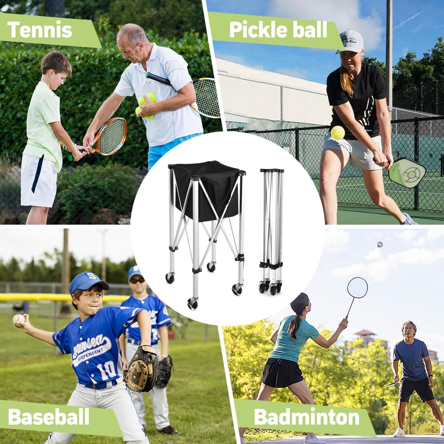 Carro de Pelotas de Tenis YooKoo para 150 Pelotas - Plegable