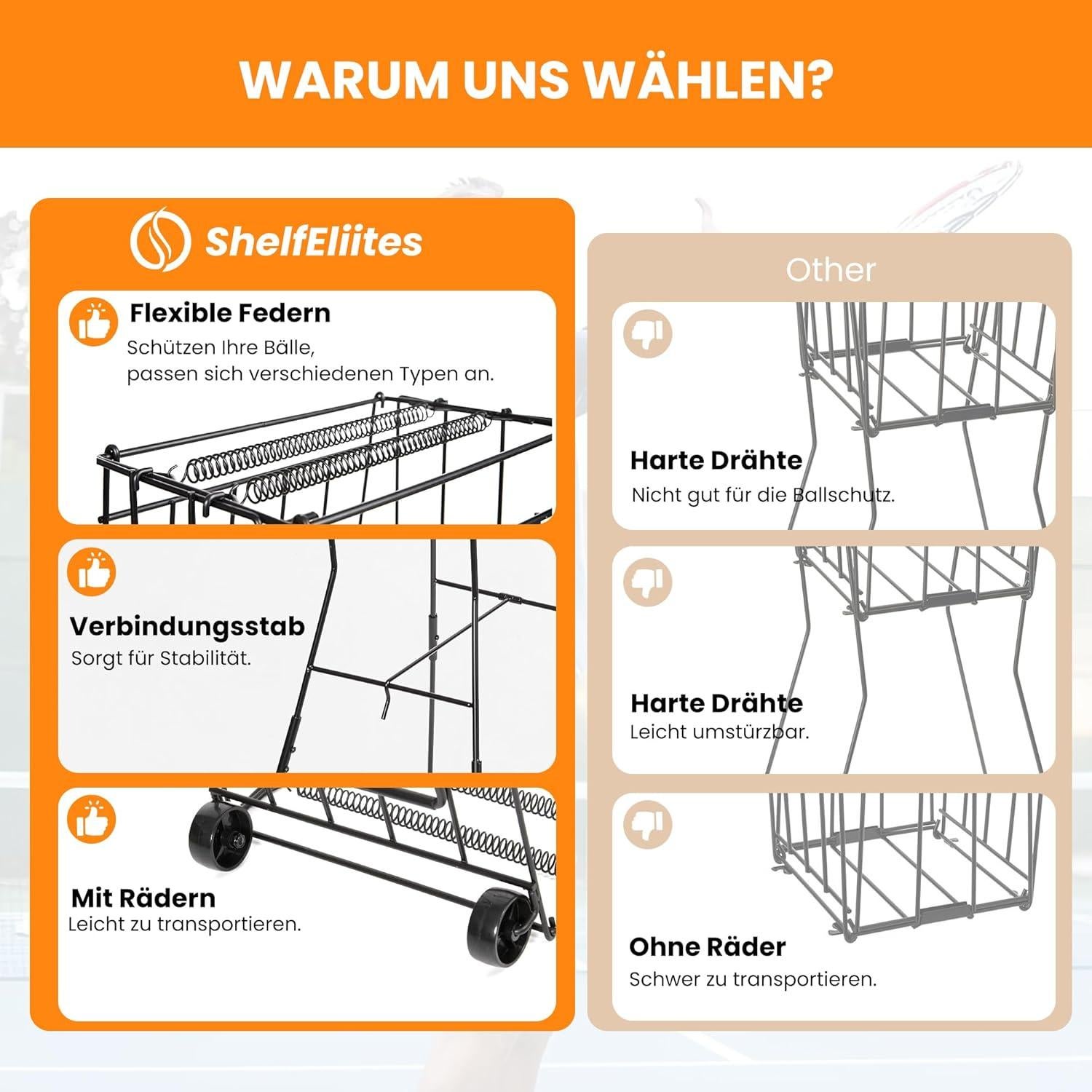 Recogedor de Pelotas de Tenis ShelfElites ZX-DLZ-JQL Plegable