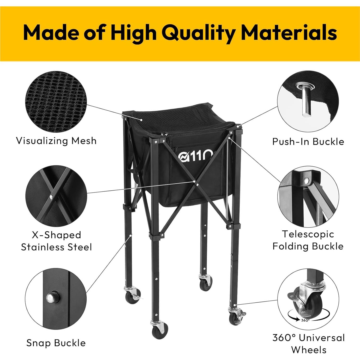 Recogedor de Pelotas A11N Sports - Carro para 120 Pelotas