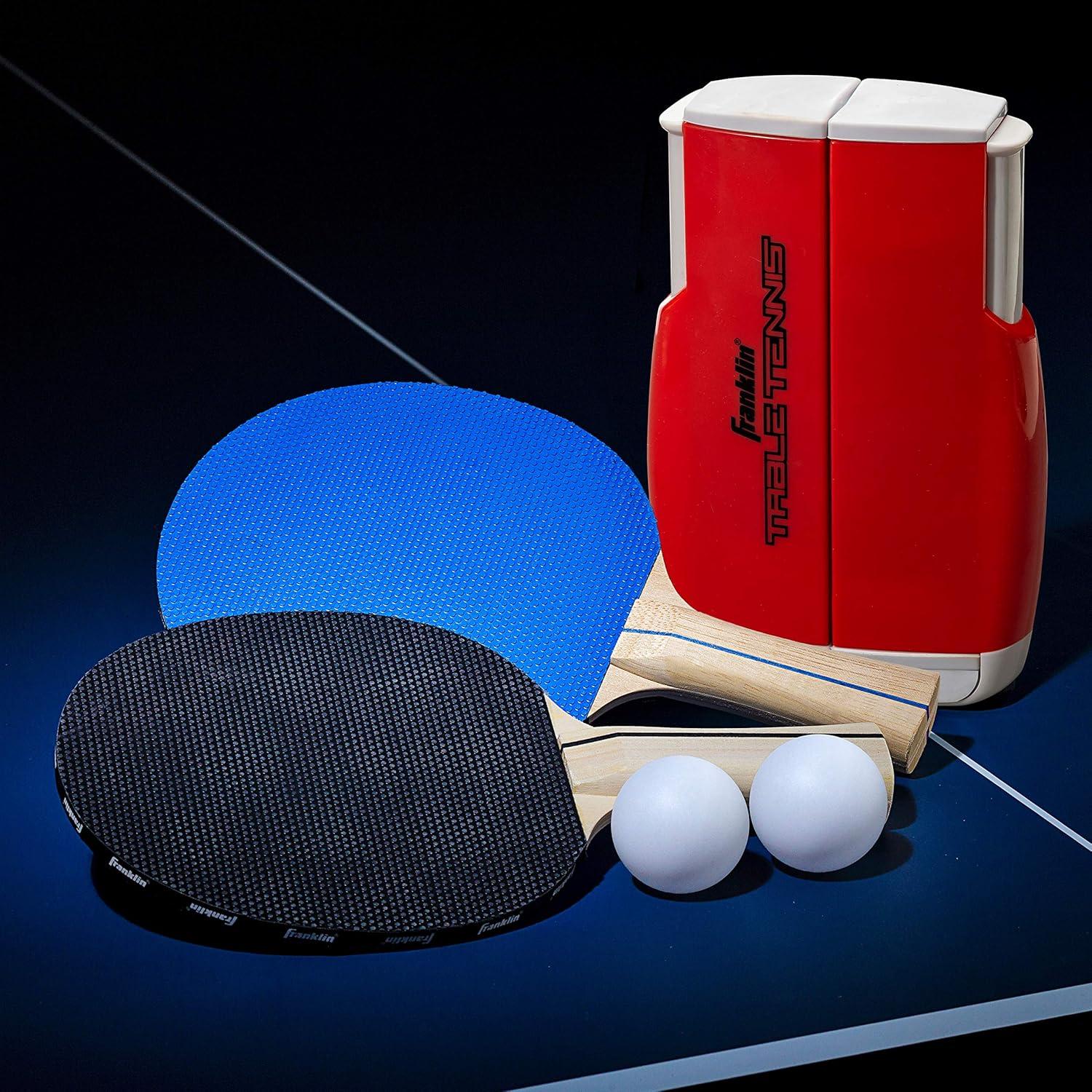 Juego de Tenis de Mesa Portátil Franklin Sports - Red Ajustable + 2 Palas y Pelotas