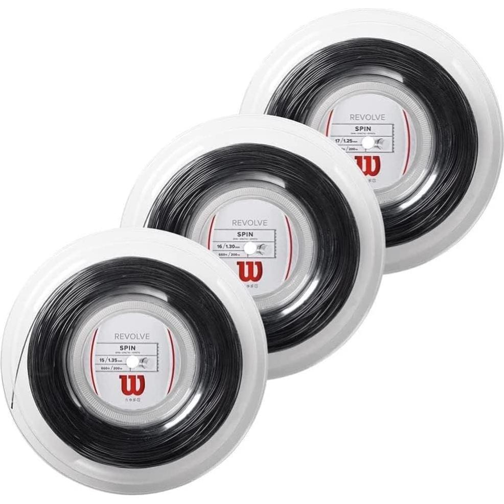 Cuerda de Tenis Wilson Revolve 16 - Set Negro 40g